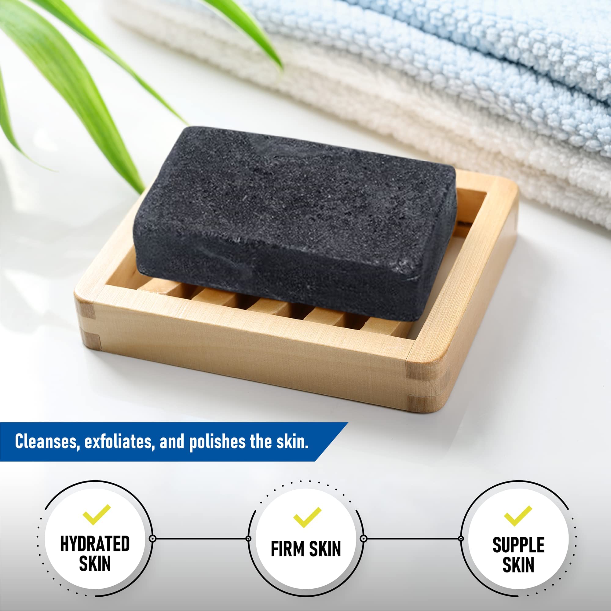 Ttaio Esponjabon Charcoal Soap Sponge - Cleansing Shower Scrubber - Cleaning Bath Wash Scrub - Oil Removal - Massage & Lather Fo