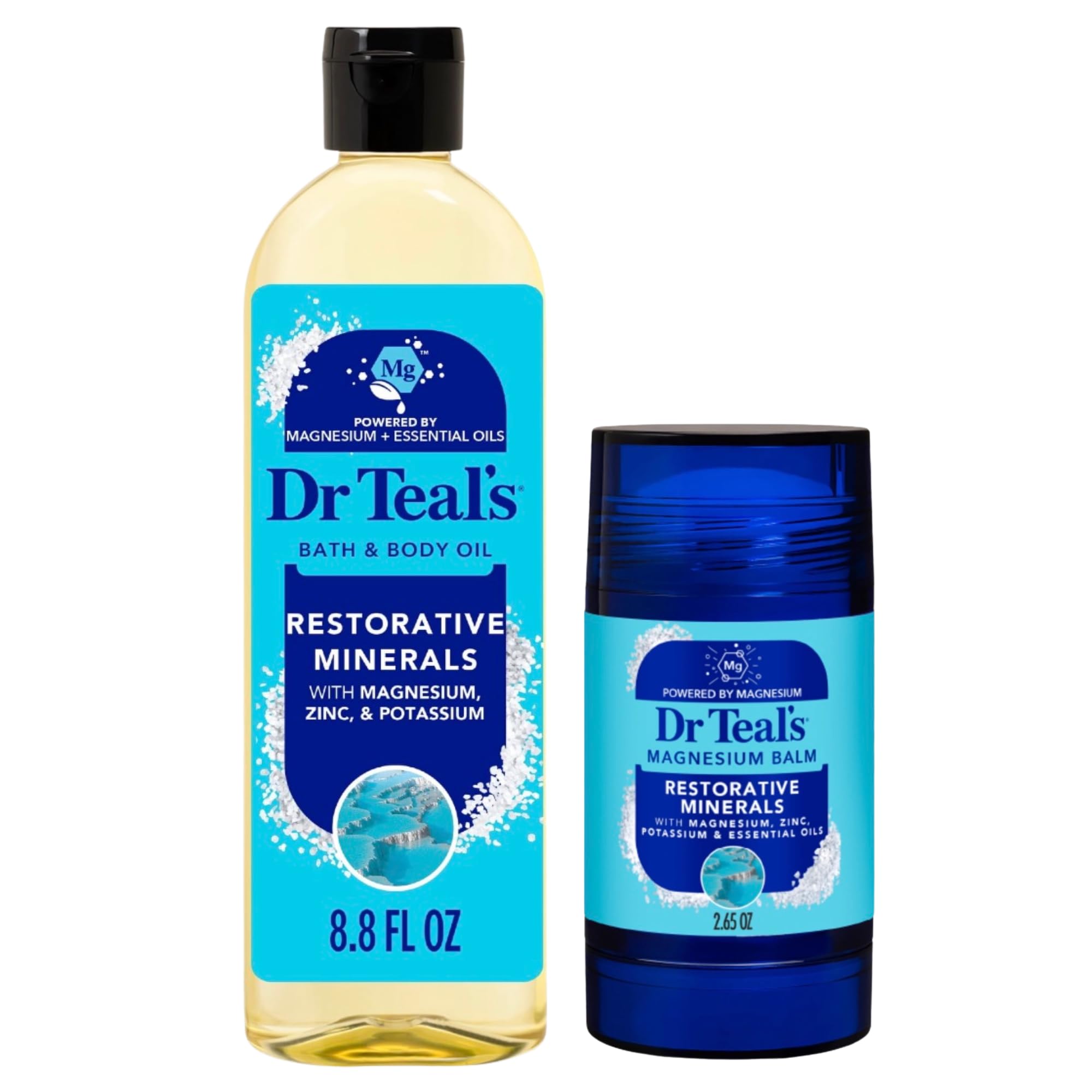 Dr Teals Body Wash, Restorative Minerals with Magnesium, Zinc & Potassium (Bath & Body Oil + Body Balm)