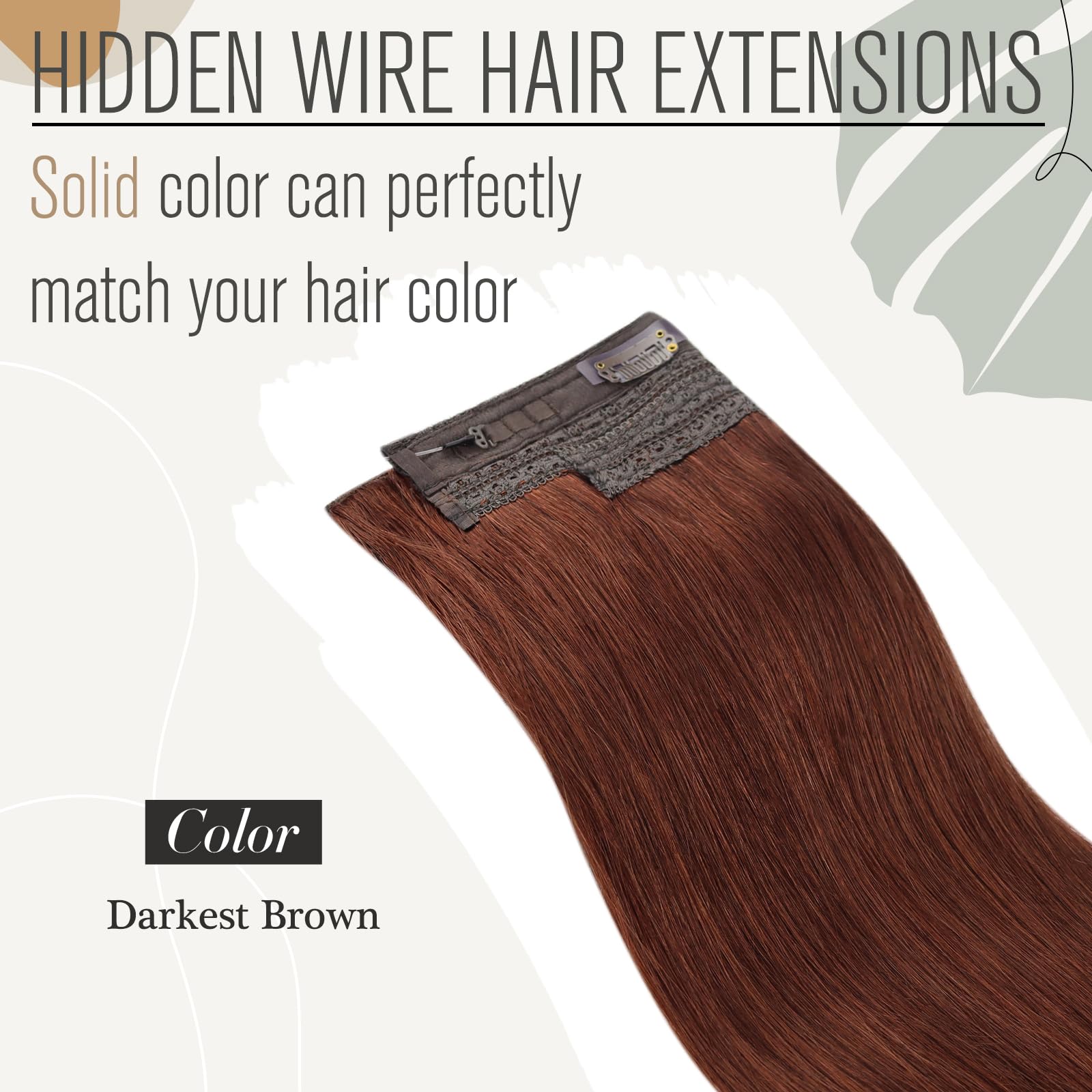 Sunny Wire Hair Extensions Auburn Headband Hair Extensions With Clip Ins Human Hair Extensions Wire Remy Hair Auburn Brown For W