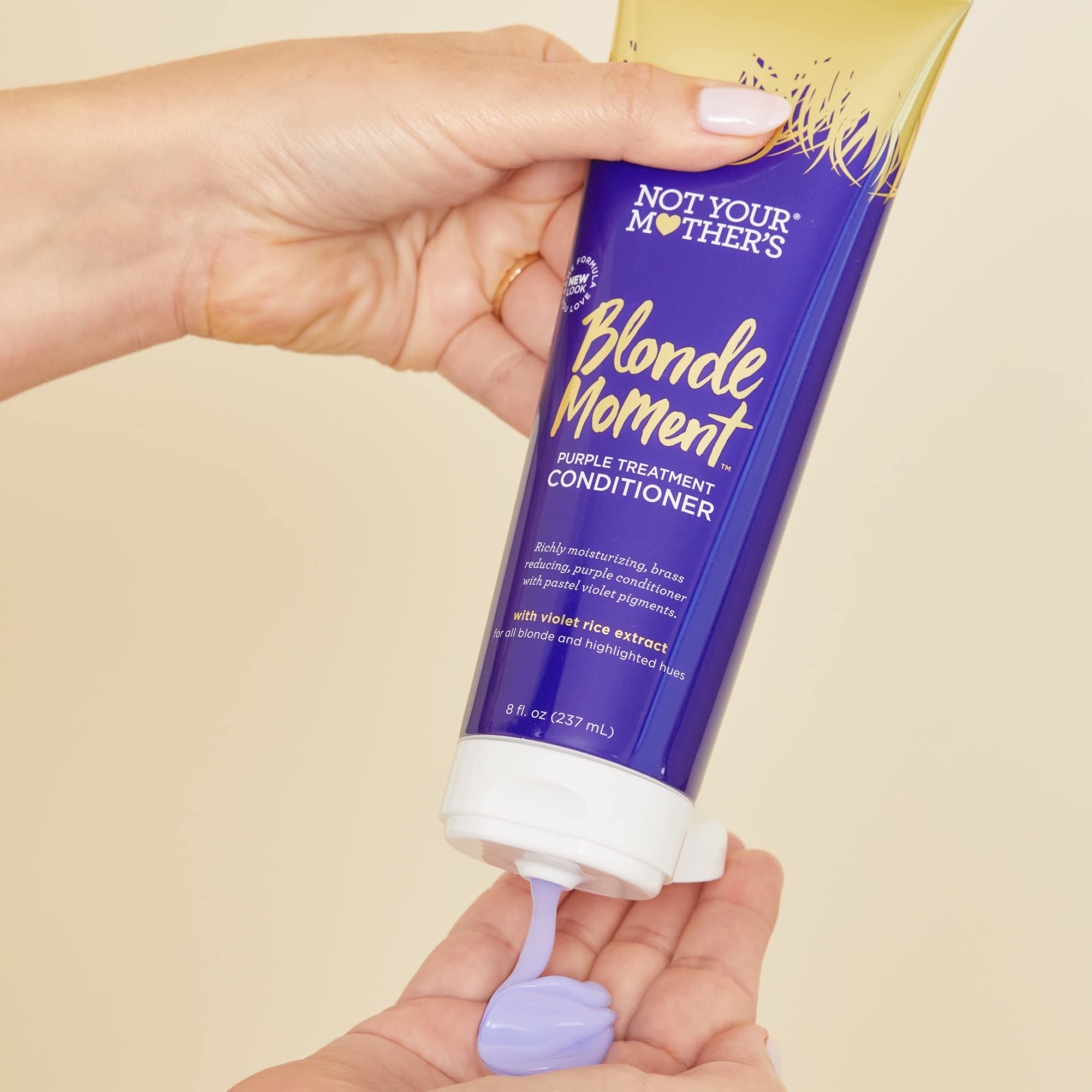 Not Your Mother's Blonde Moment Shampoo and Conditioner (2-Pack) - 8 fl oz - Purple Shampoo and Conditioner for Blondes - Reduce