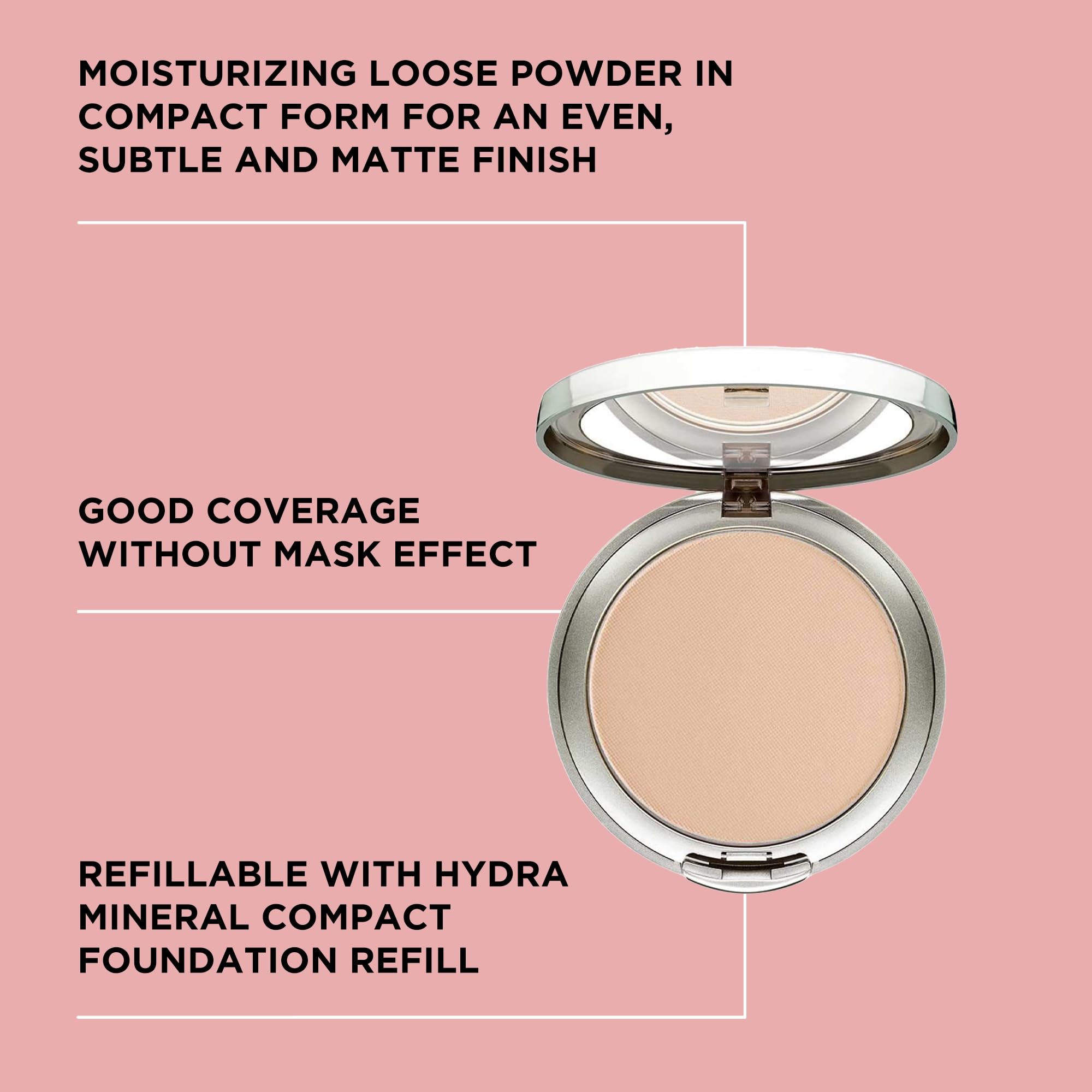 Artdeco Hydra Mineral Compact Foundation - Light Beige N60 - Hydrating Loose Powder Compact For A Soft Matte Finish - Good Cover