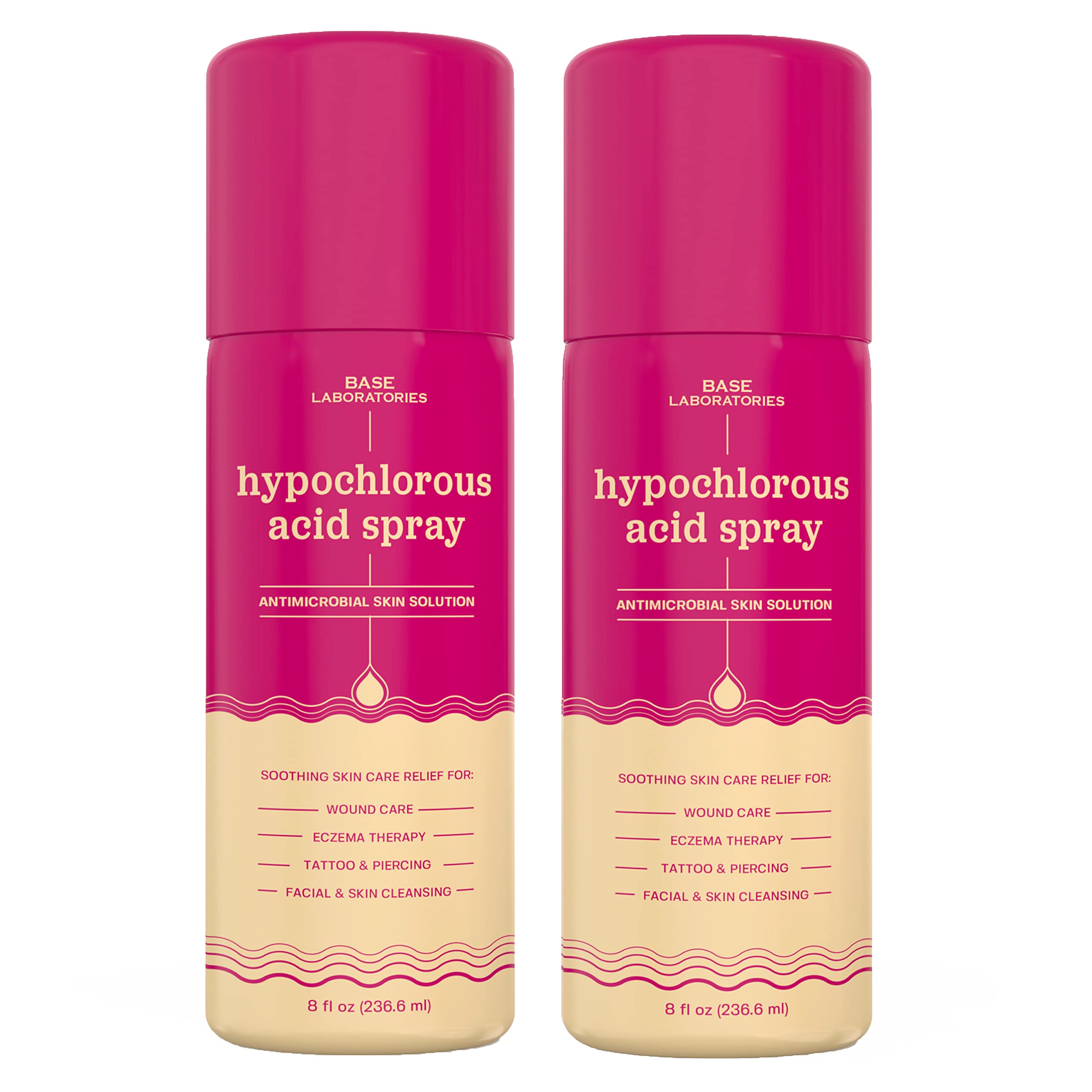 BASE LABORATORIES Hypochlorous Acid Spray for Face & Skin | 8 oz | Magic Facial Spray Daily Skin Repair Solution for Sensitive S