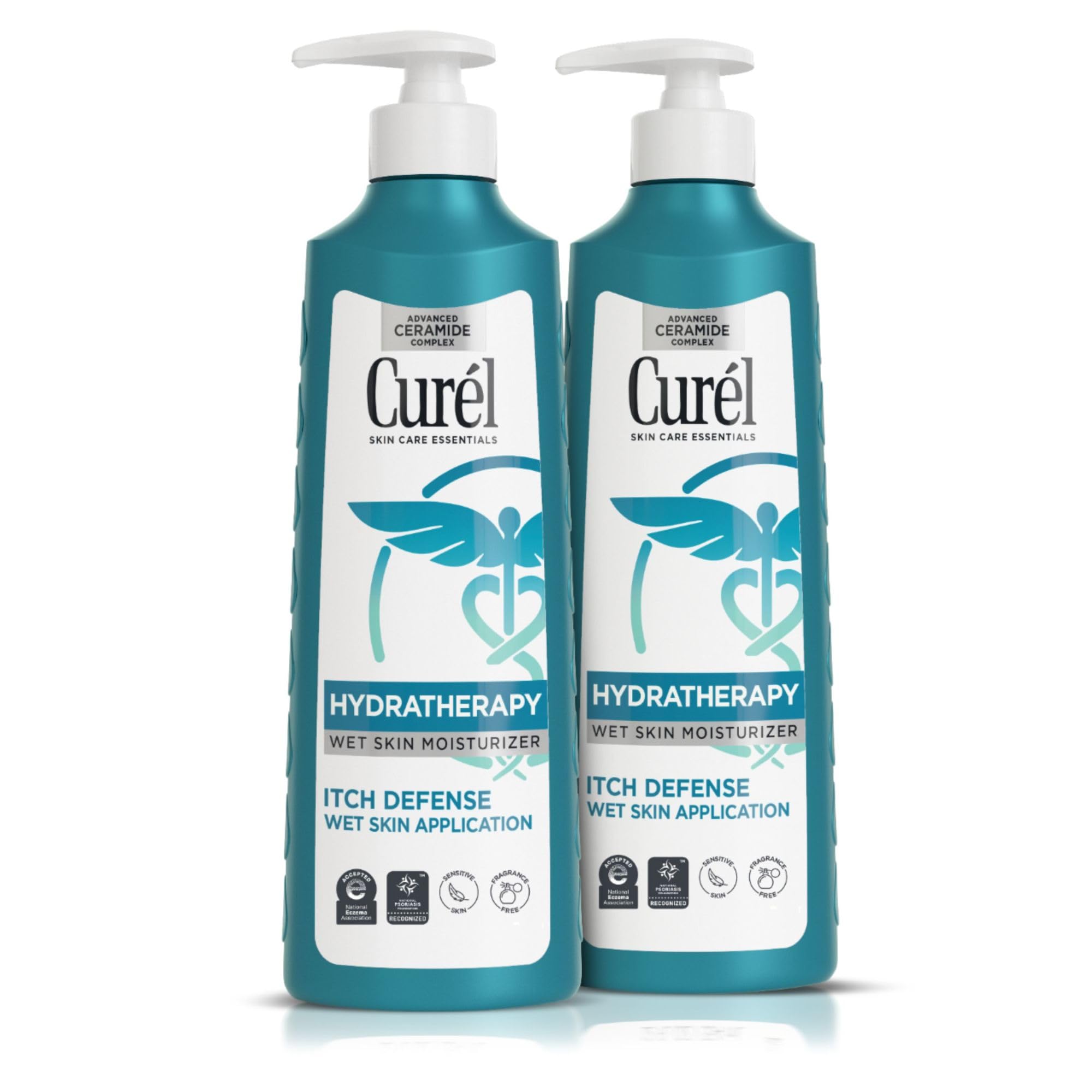 Curl Hydra Therapy In Shower Lotion, Itch Defense Body Moisturizer With Advanced Ceramide Complex, Vitamin E, & Oatmeal Extract,