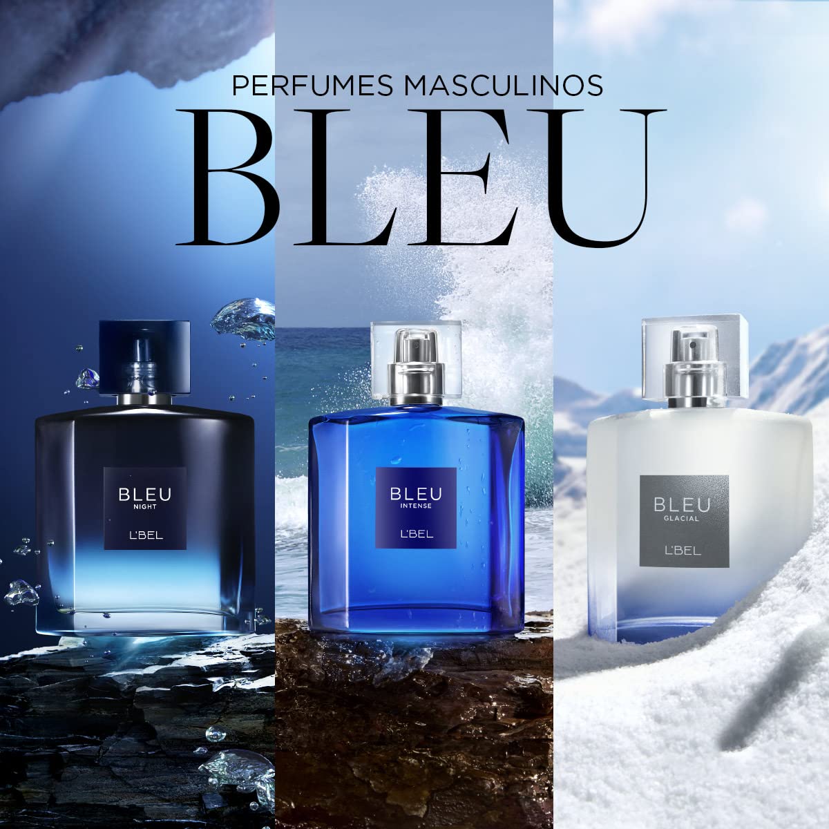 L'Bel - Bleu Glacial Men's Perfume Long Lasting 100 ml