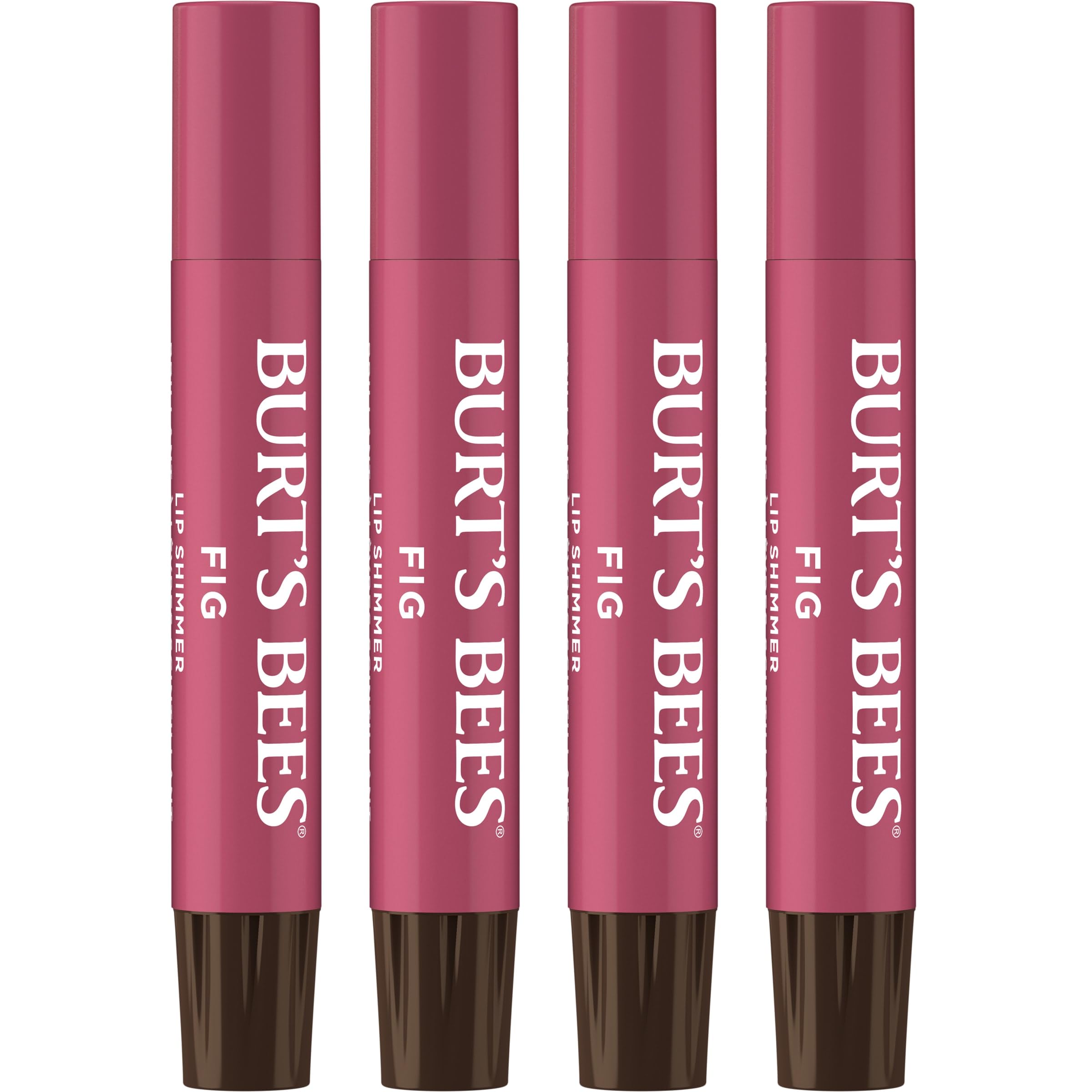 Burt 's Bees Shimmer Lip Tint Set, Tinted Lip Balm Stick, Moisturizing for All Day Hydration with Natural Origin Glowy Pigmented