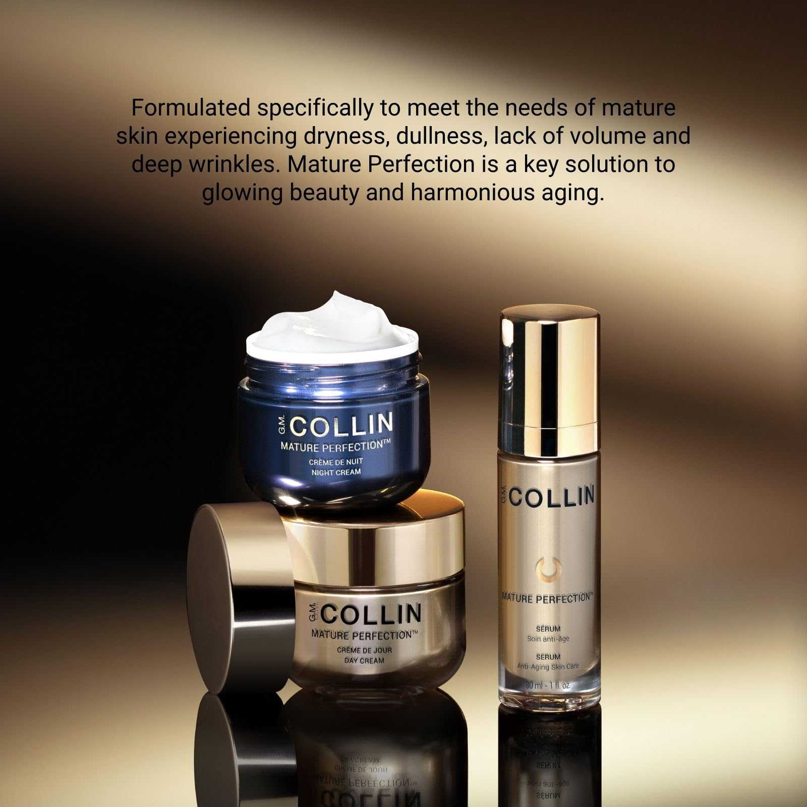 G.M. COLLIN Mature Perfection Serum | Anti-Aging Face Serum with Plumping Peptides | Hydrating Skincare for Fine Lines and Wrink