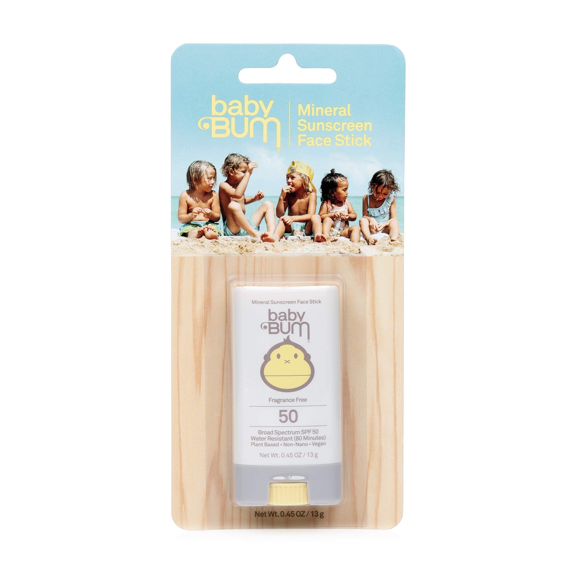 Sun Bum Baby Spf 50 Sunscreen Stick, Mineral Roll-On Uva/Uvb Face And Body Protection For Sensitive Skin, Fragrance Free, Travel
