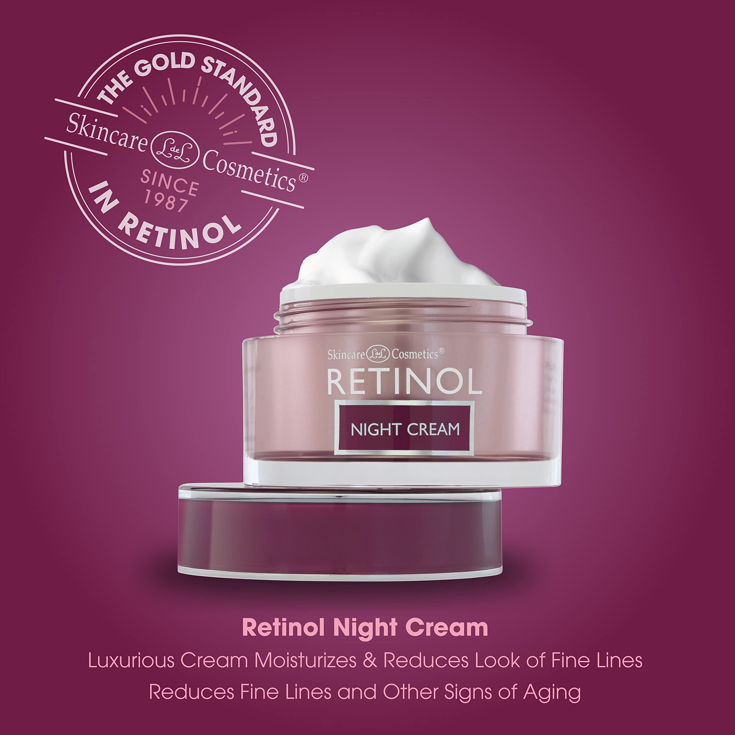 Retinol Night Cream - The Original Anti-Aging Retinol For Younger Looking Skin - Luxurious Restorative Moisturizer Works While Y