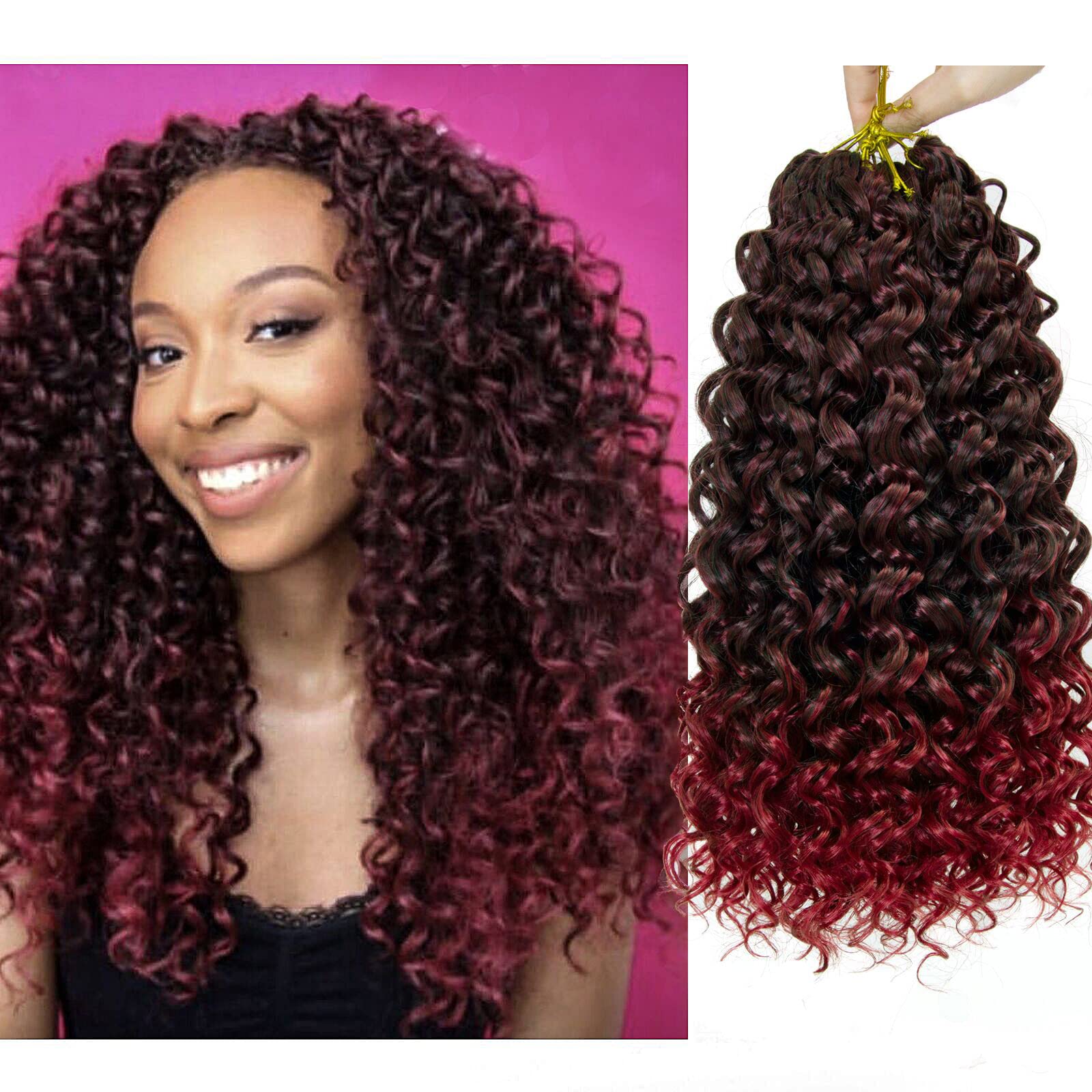 Yxcherishair 8 Packs Curly Crochet Hair 14Inch Gogo Curl Crochet Hair For Women Deep Wave Braiding Hair,Synthetic Bohemian Croch