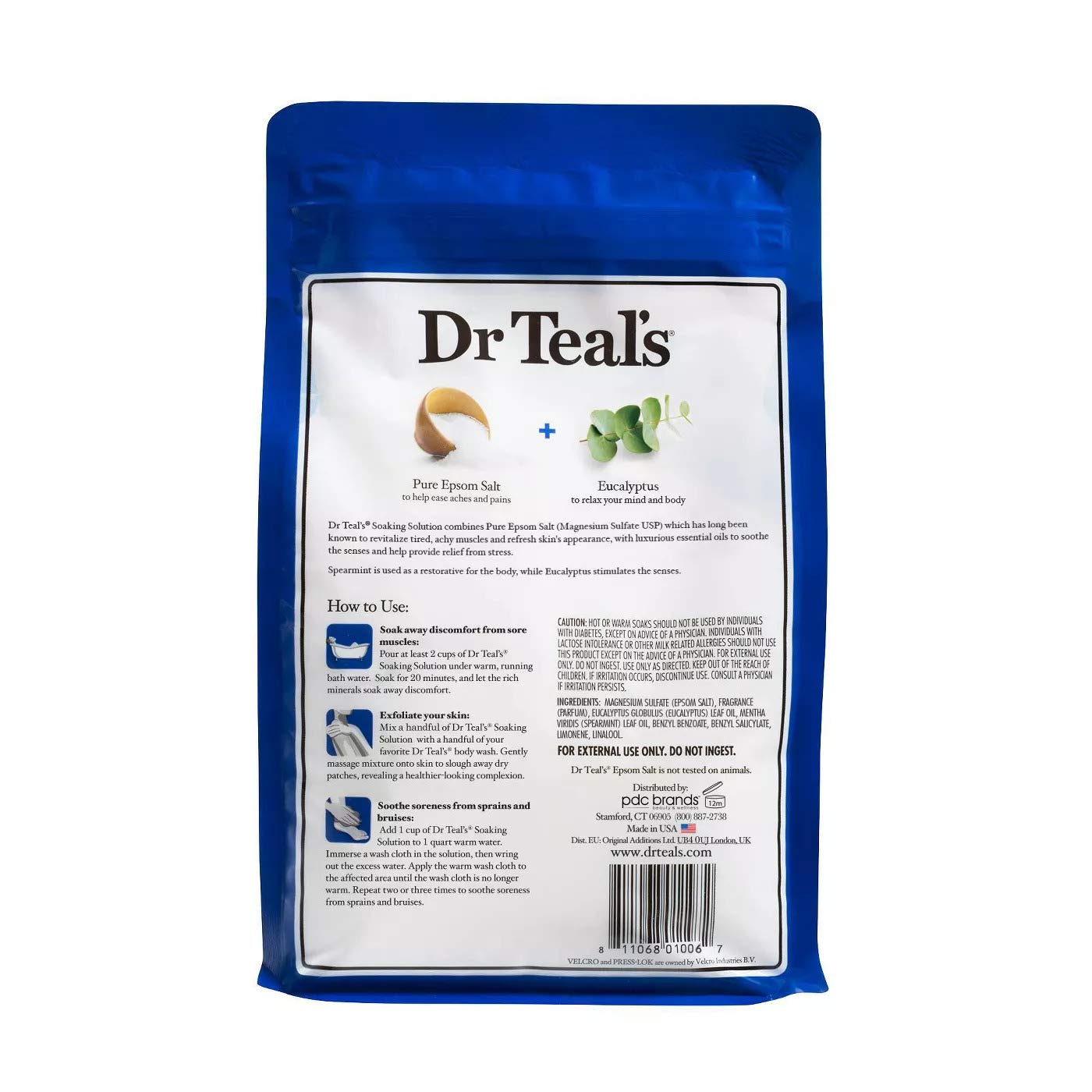 Dr Teal'S Epsom Salt Bath Combo Pack (6 Lbs Total), Relax & Relief With Eucalyptus & Spearmint, And Pre And Post Workout With Ma