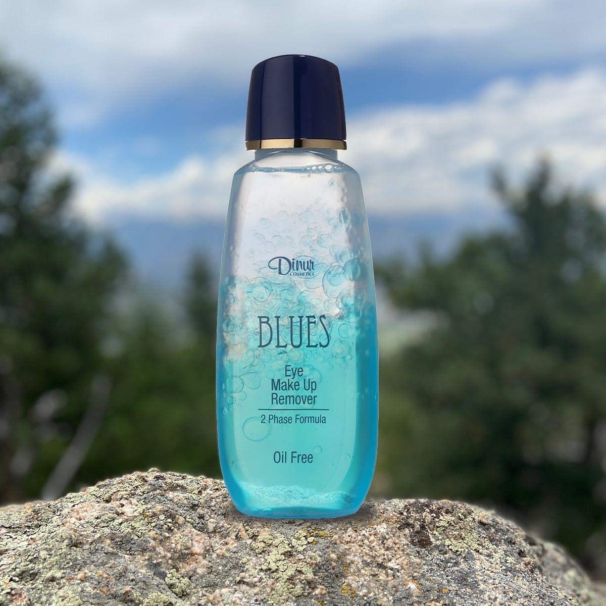 Dinur Cosmetics Blues Eye Make Up Remover Oil Free Gentle Remover For Regular & Waterproof Makeup Rich With Chamomile Vitamin E