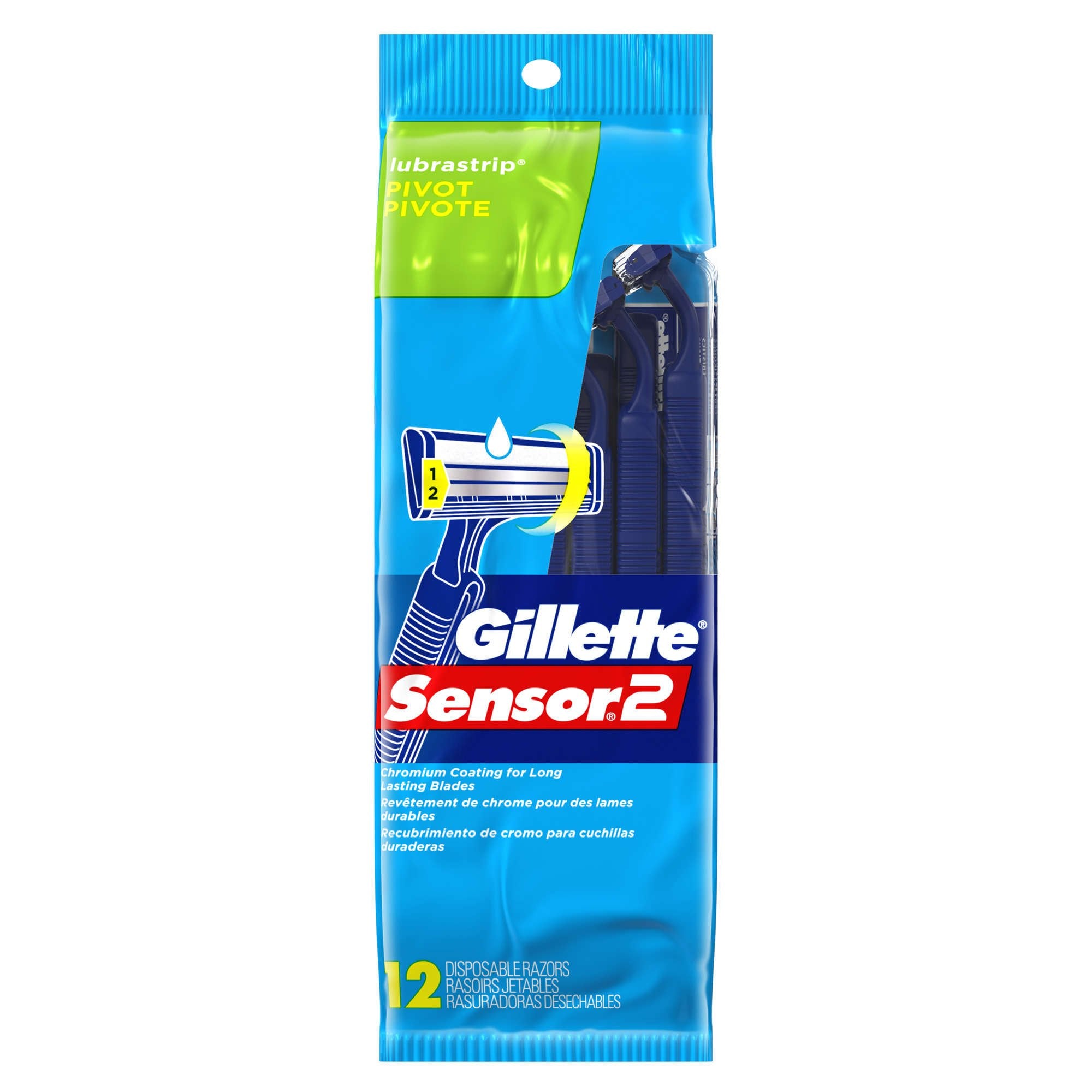 Gillette Sensor 2 Pivot Disposable Razors-12 ct