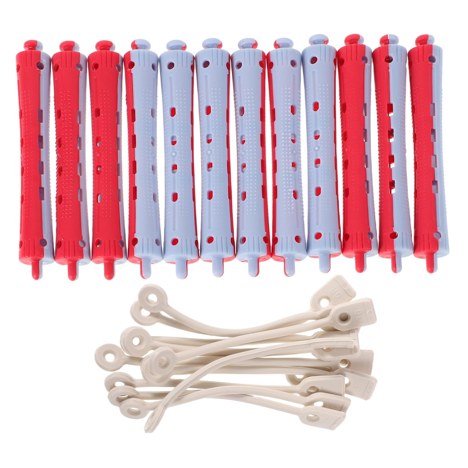 Beaupretty 12 pcs Hair Perm Rods NonSlip Cold Wave Perm Rods 3.54 inch Hair Curling Rods for Short Curls Salon Styling Tools fo