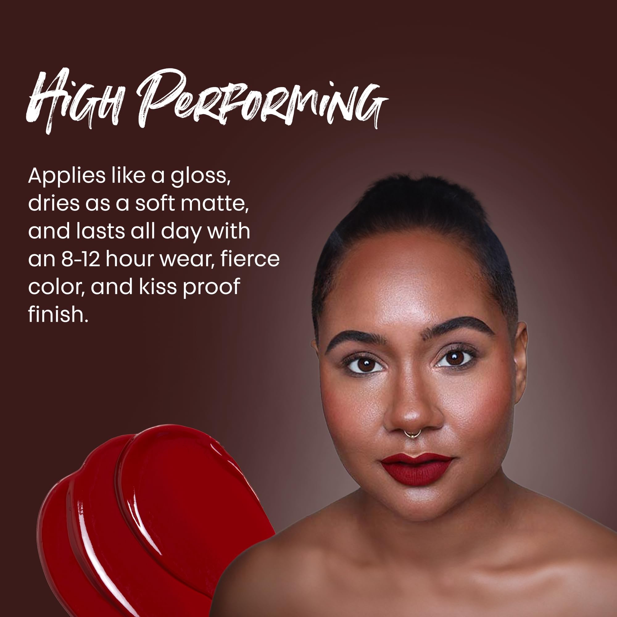 The Lip Bar Vegan Liquid Matte Lipstick, High Pigment Color & Long-Lasting With 8-12 Hours Of Wear, Bawse Lady - Blue Red, 2 Pac