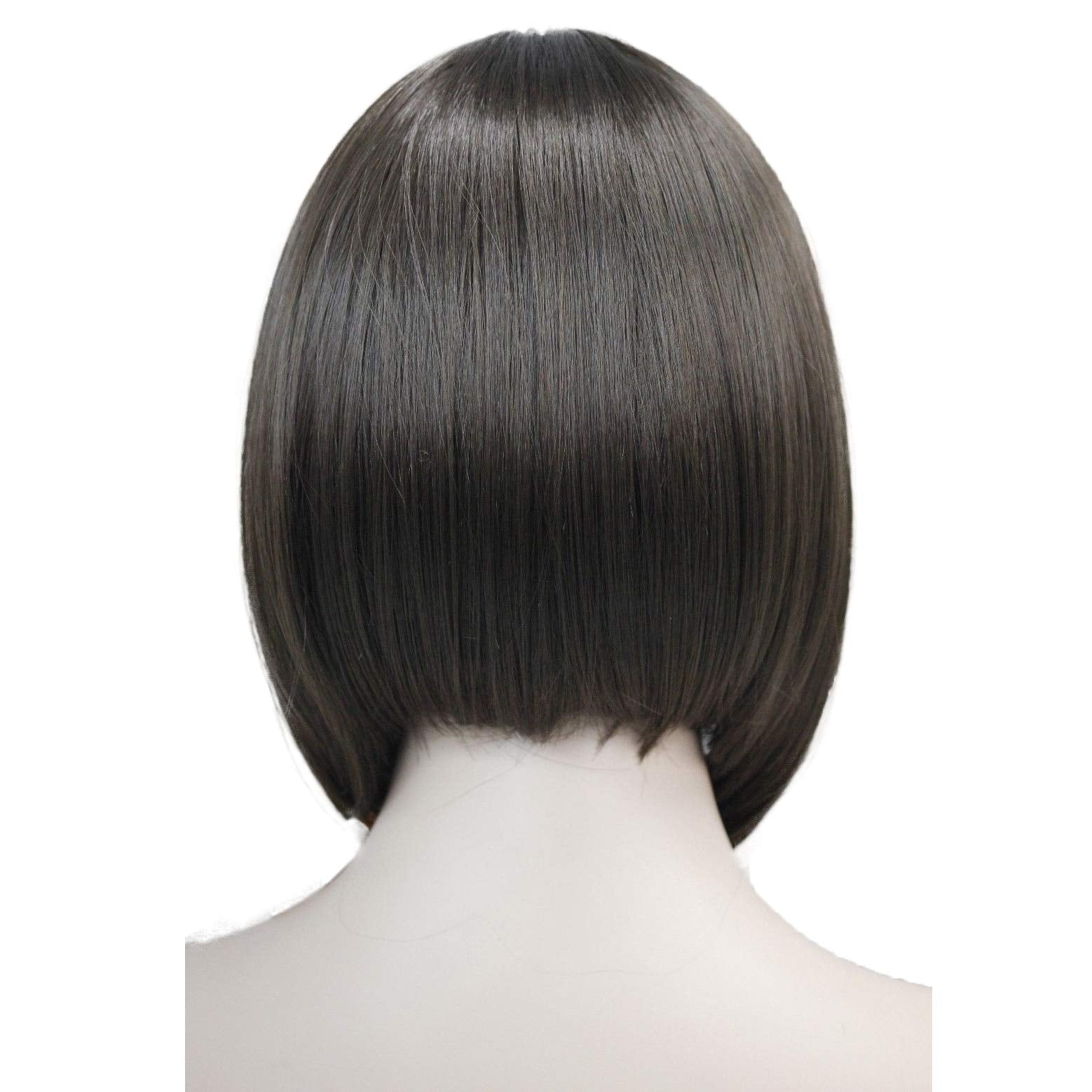 Lydell 10'' Short Straight Bob Wigs No Part Full Synthetic Hair Wig (Chestnut Brown)