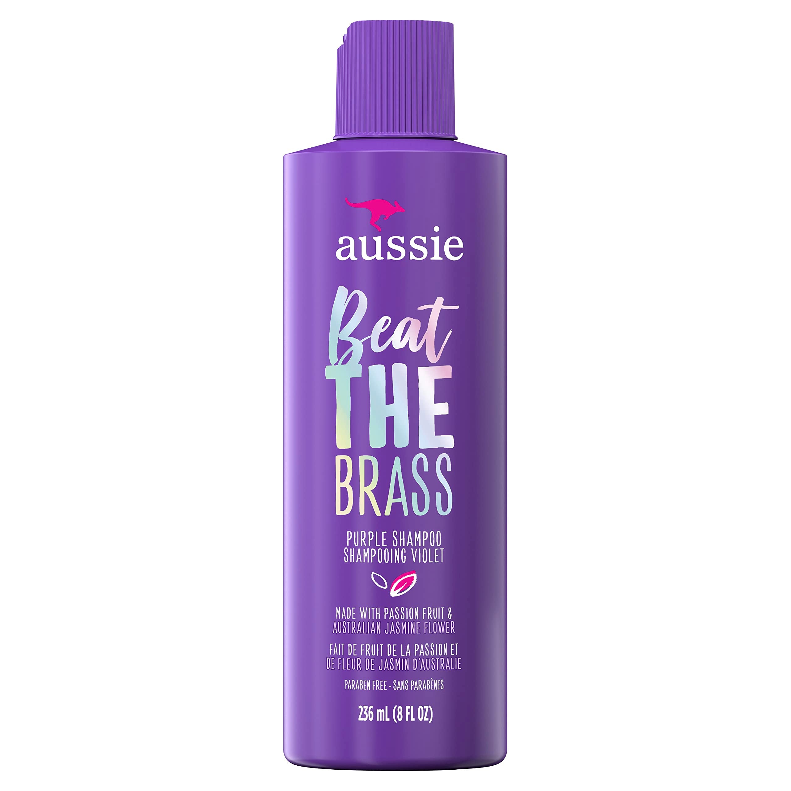 Aussie Beat The Brass Paraben-Free Purple Shampoo For Color-Treated Hair, 8 Fl Oz