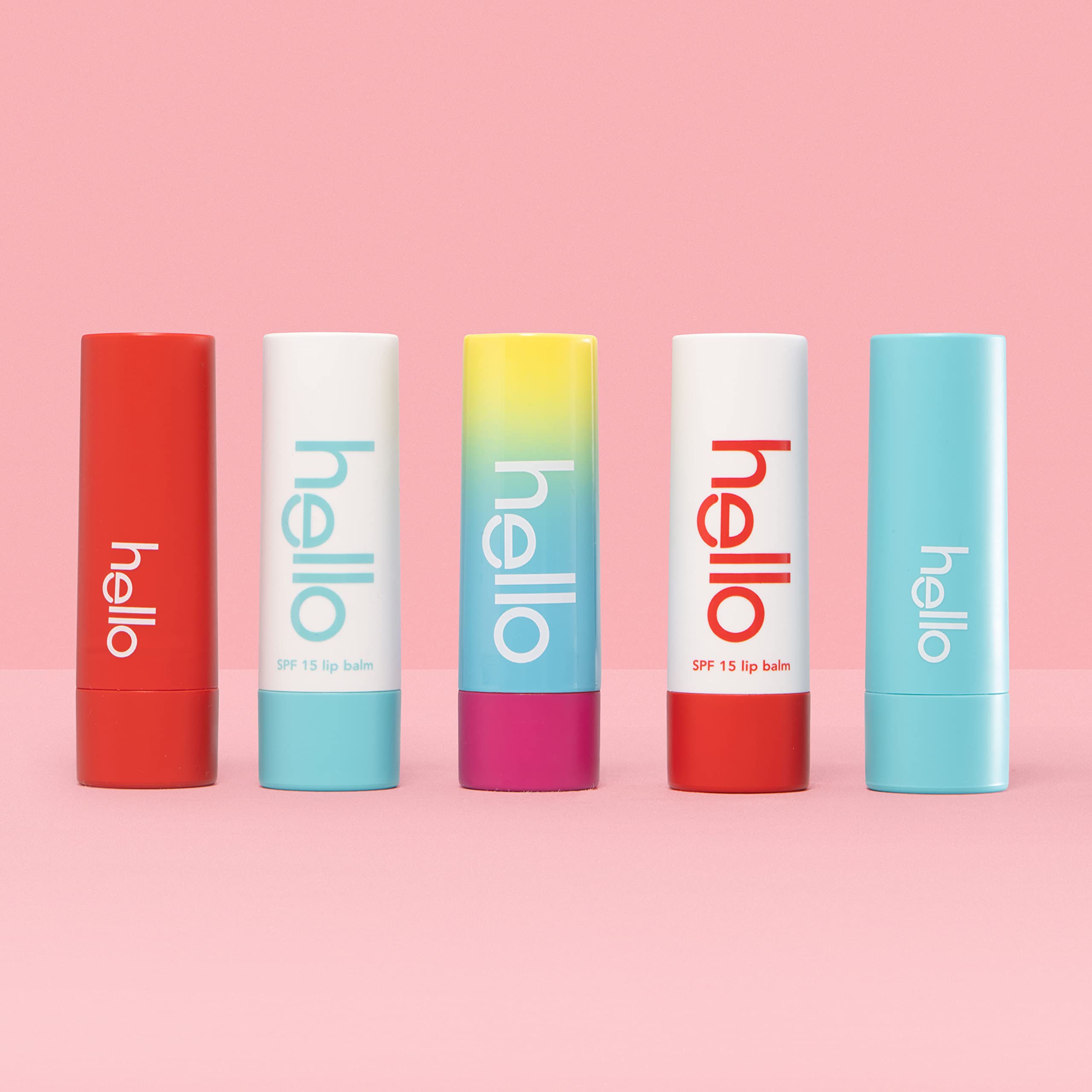 Hello Moisturizing Vegan Lip Balm, Strawberry, Beeswax Free, Petrolatum Free, and Parabens Free, 0.15 Ounce, 1 Pack