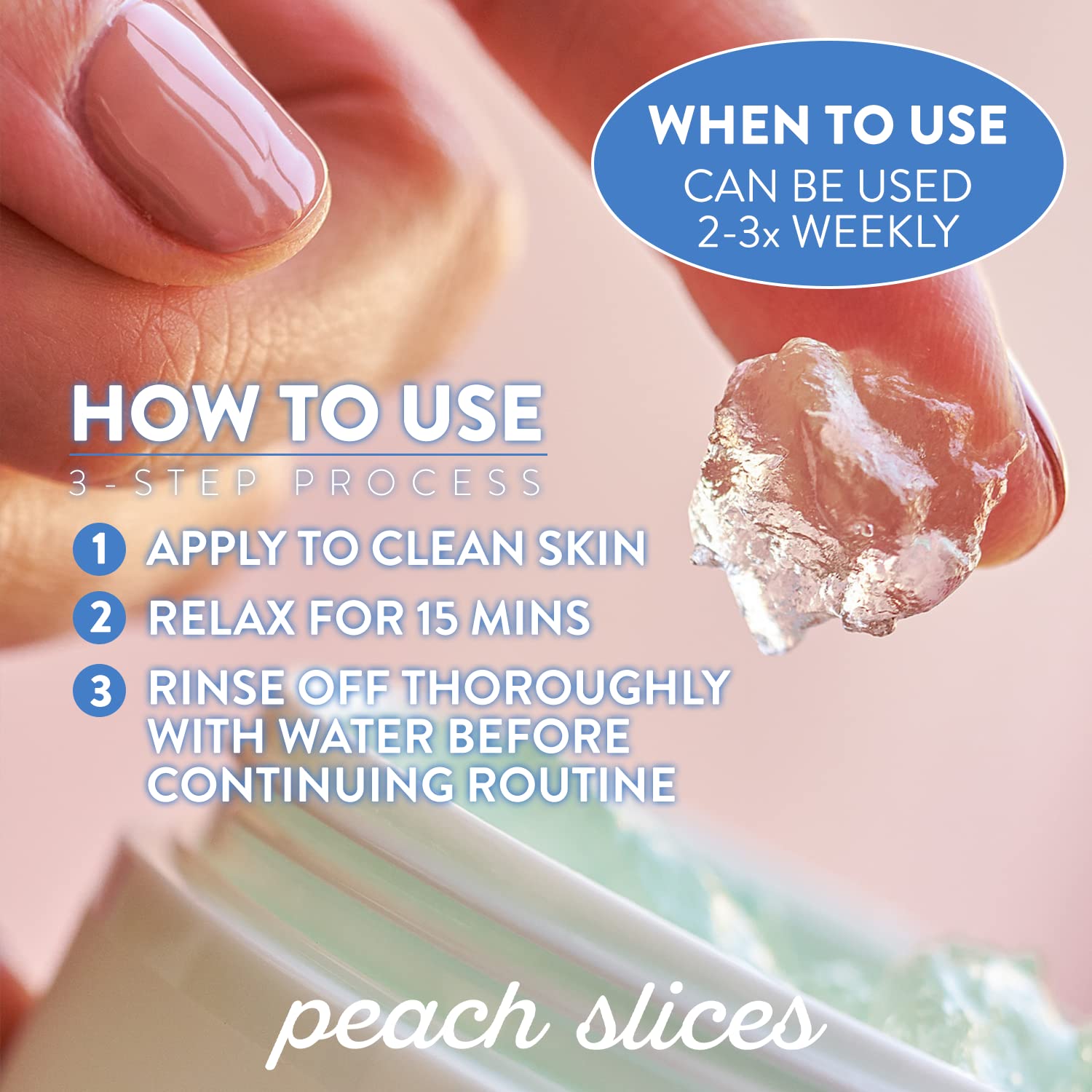 Peach Slices  Snail Rescue Intensive Treatment Wash-Off Face Mask  95% Snail Mucin  For Dark Spots & Blemishes  Refreshing & Cal