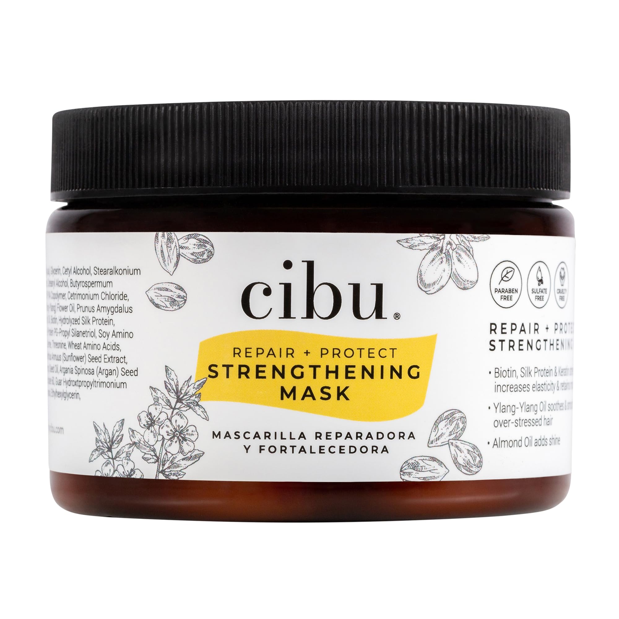 CIBU Repair Strengthening Mask | Deep Conditioning for Dry Hair | Hydrating Mask for Damaged Hair | Treatment for All Hair Types