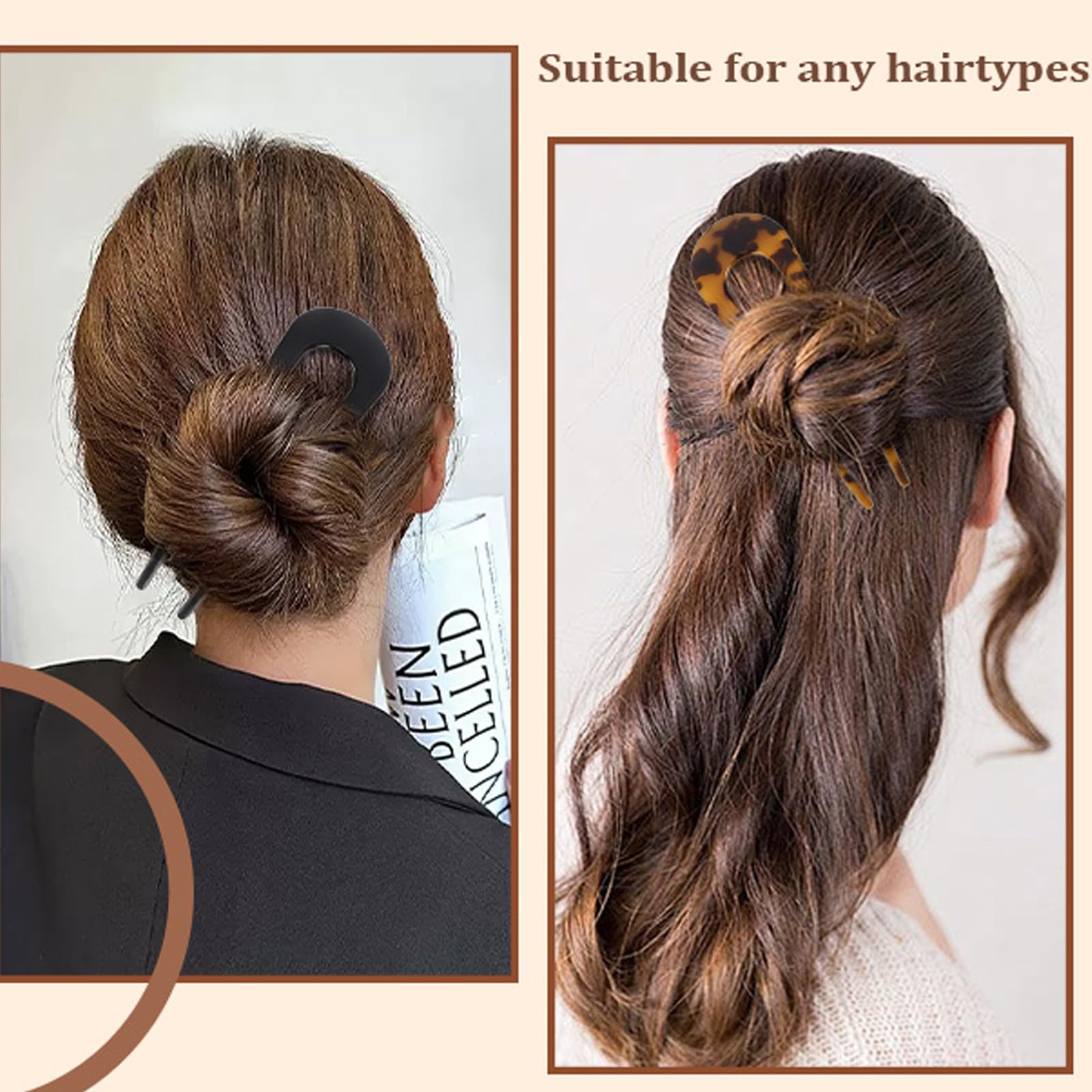 Canitor French Hair Pin for Thick Hair 5.4 inch Large French Twist Hair Pin Hair Accessories for Women