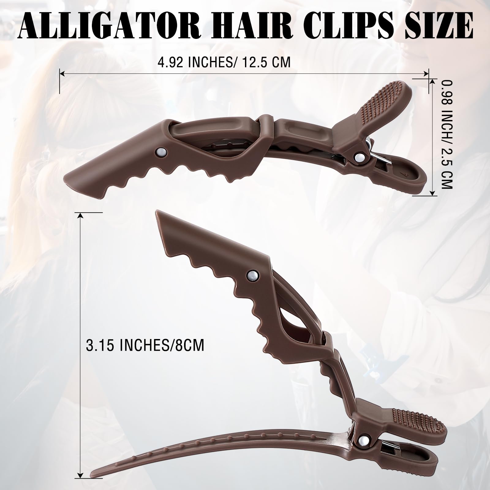 Havawish 12 Pcs Alligator Clips For Hair Styling Matte Alligator Hair Clips Crocodile Clips Hair Sectioning Clips For Women Hair