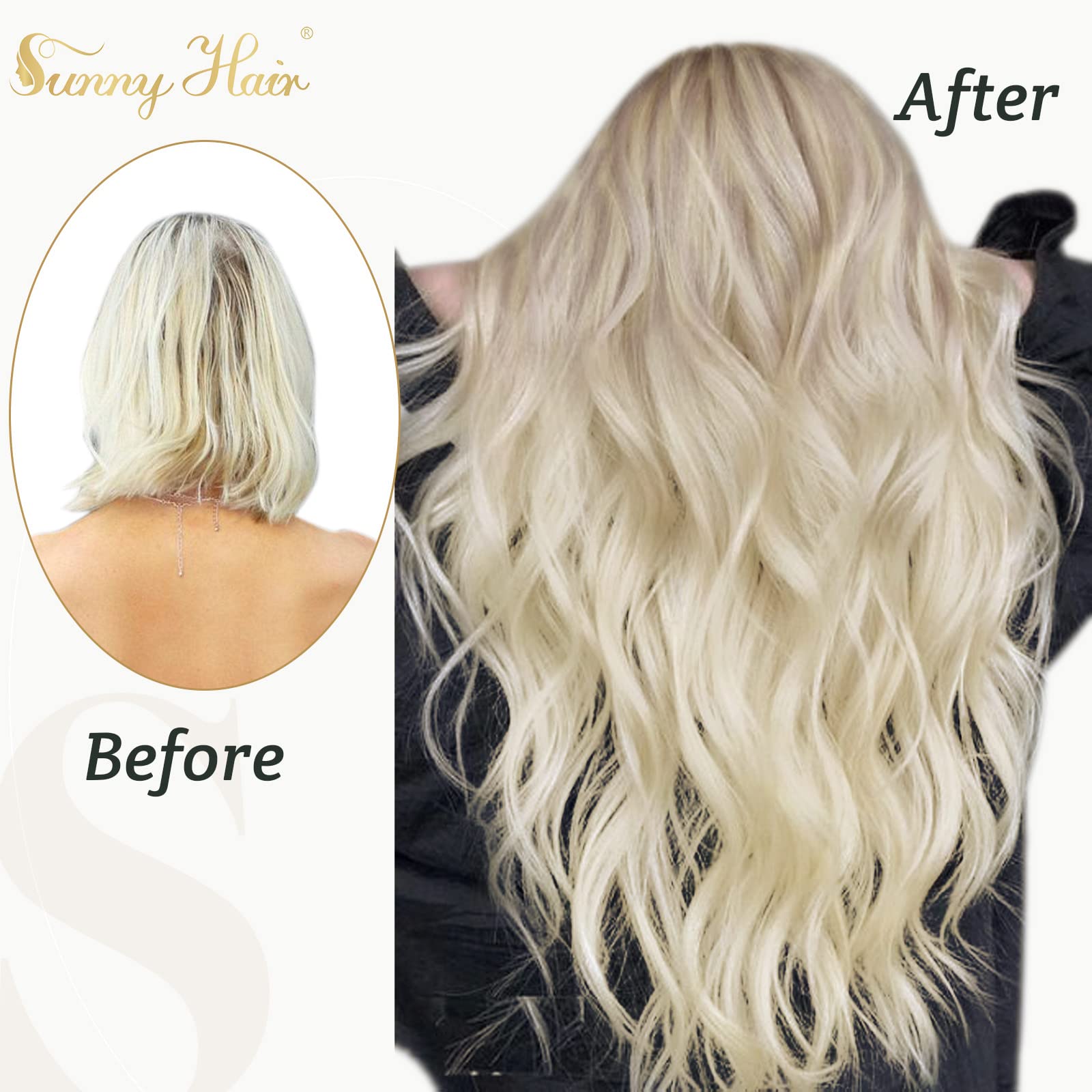 Sunny Wire Hair Extensions Human Hair Blonde Ombre Wire Extensions Ash Blonde Roots To Light Blonde Ombre Platinum Blonde Invisi