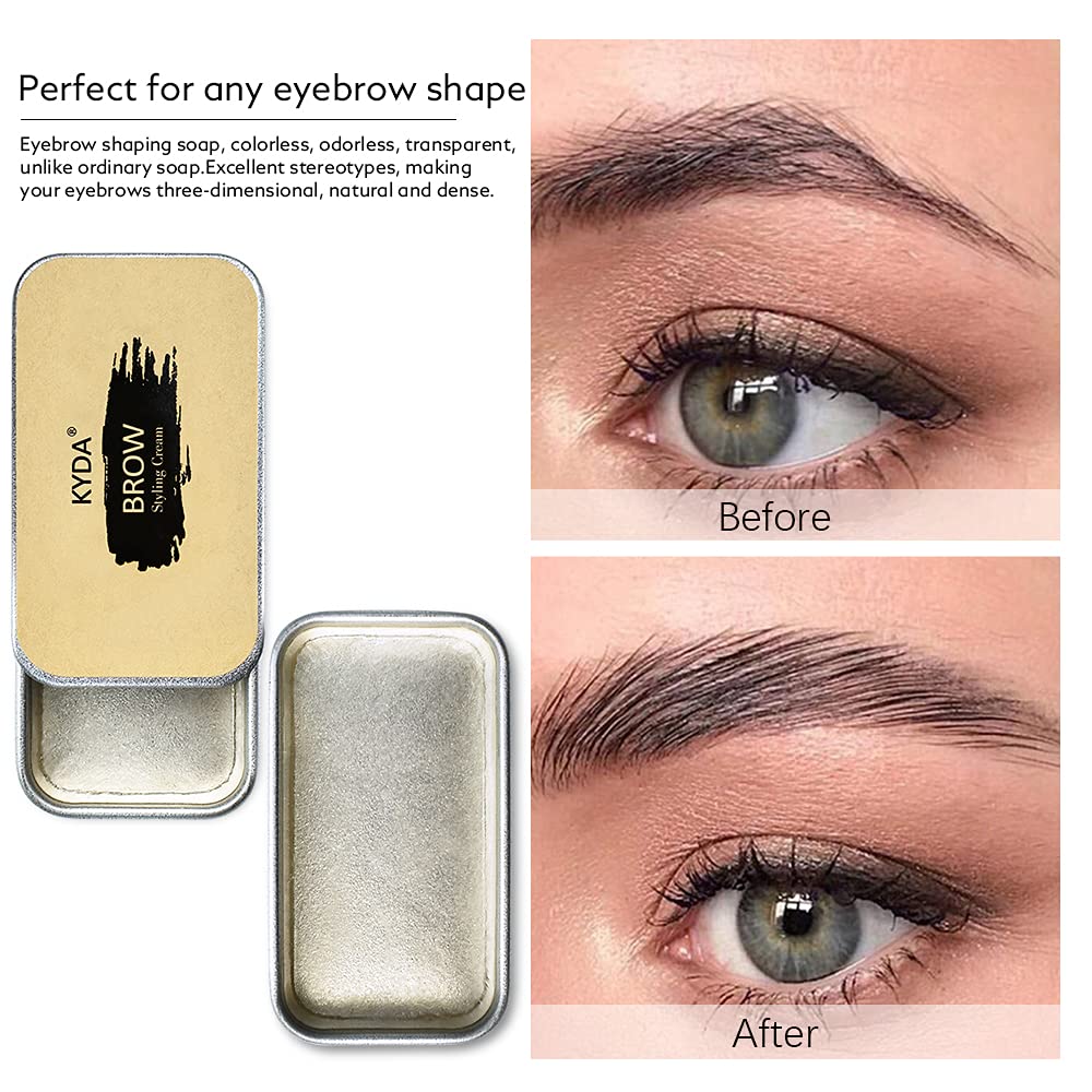 Ownest Eyebrow Styling Soap Kit, Long Lasting Waterproof Smudge Proof Pomade For Natural Brows, 3D Feathery Brows Makeup Balm