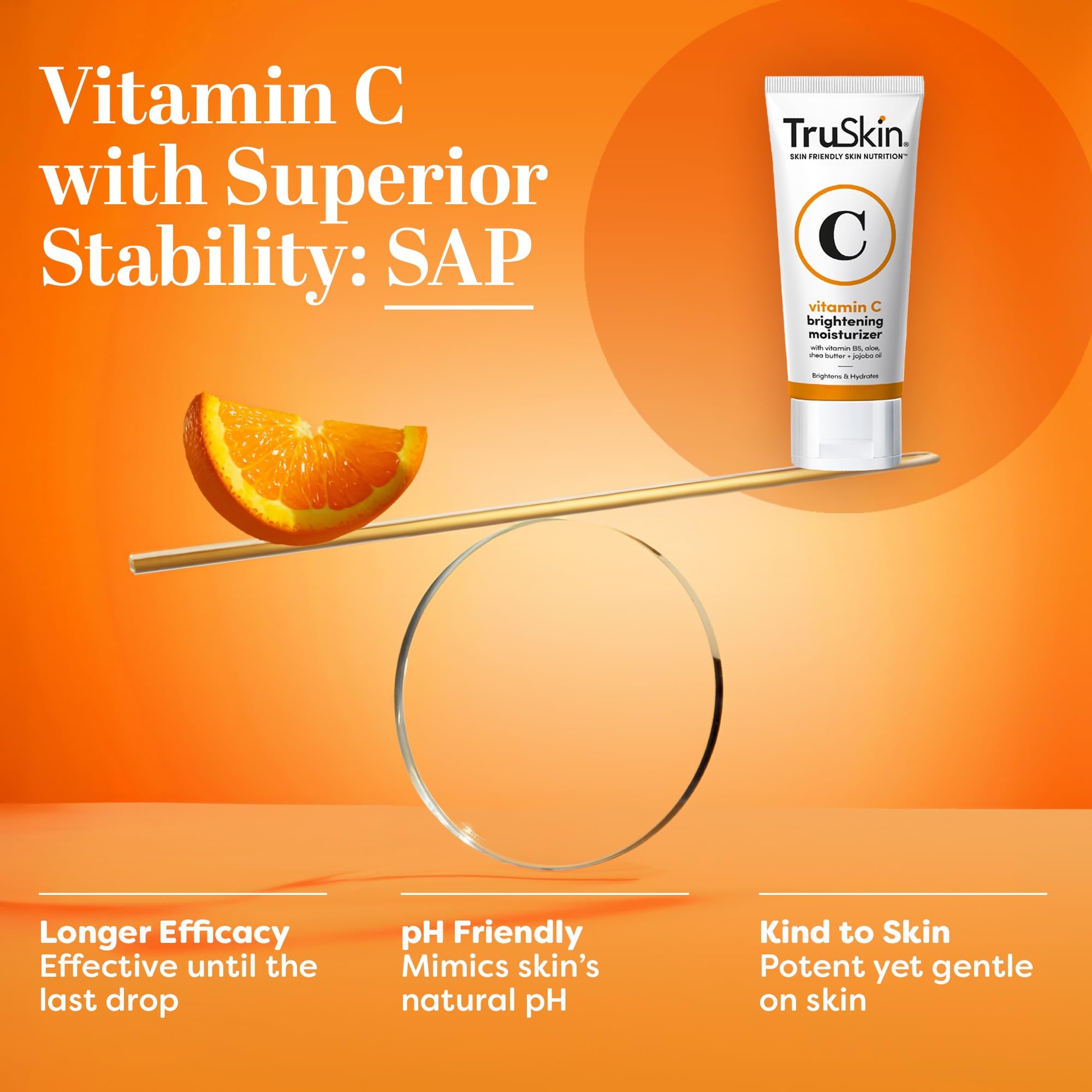 TruSkin Vitamin C Cream for Face - Brightening Moisturizer, Anti Aging, Hydrating, Skin Wrinkle Cream - Vitamin B5, Vitamin E, J