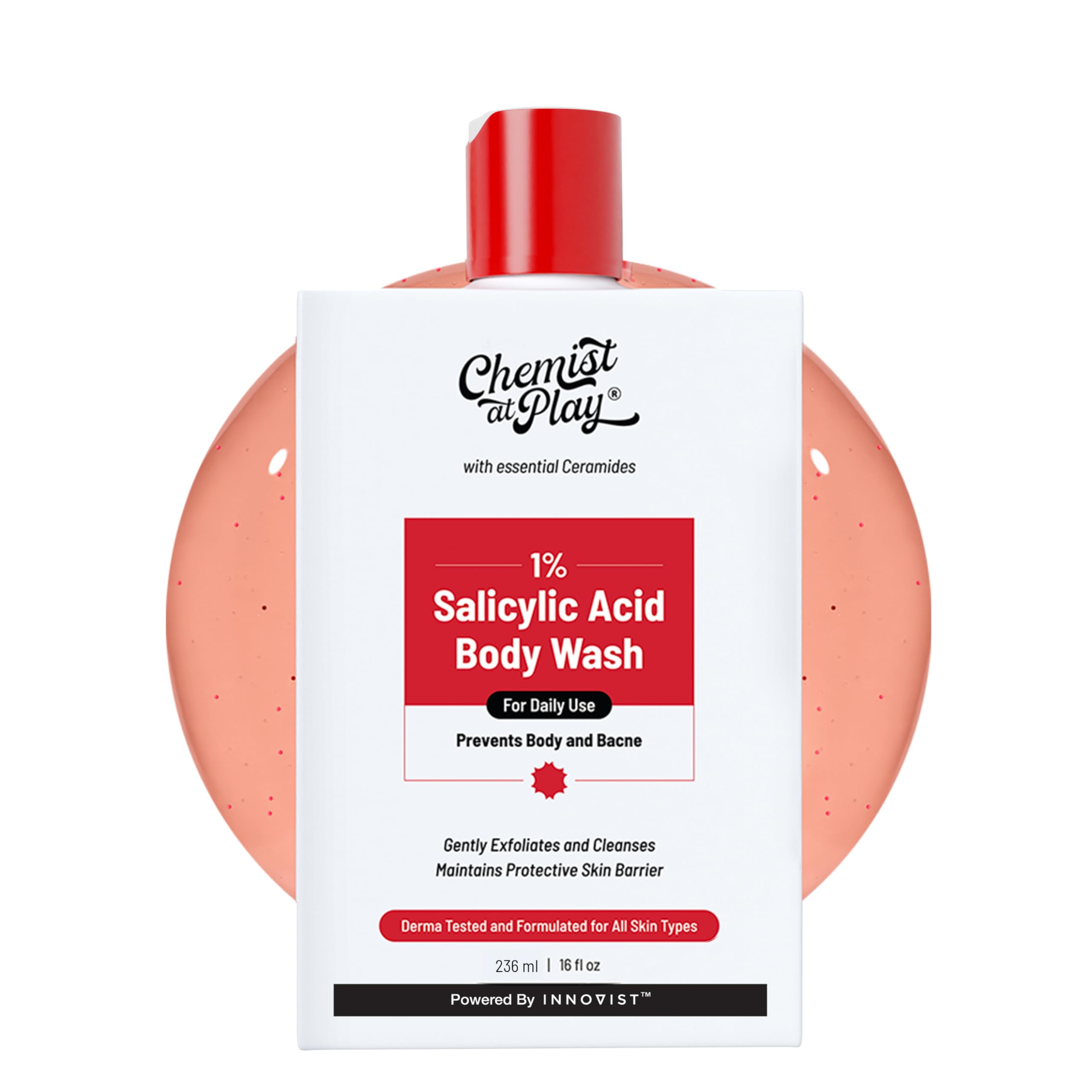 Chemist at Play 1% Salicylic Acid Body Wash Helps Prevent Back & Body Acne Smoothens Bumpy Texture | For Sweaty Oily Normal And 