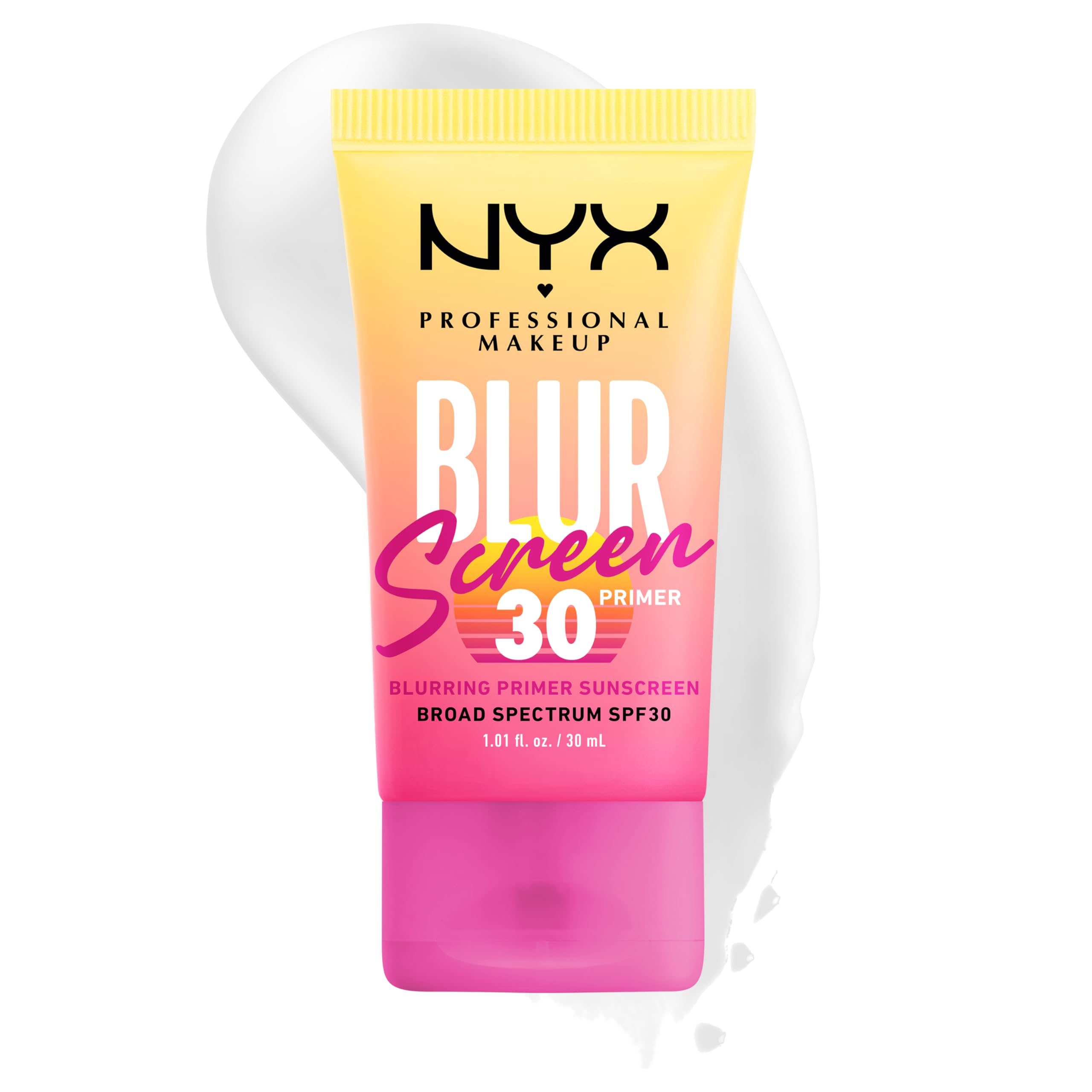 Nyx Professional Makeup Blurscreen Spf 30 Primer, 3-In-1 Blurring Makeup Primer With Sunscreen, Vegan Formula With No White Cast