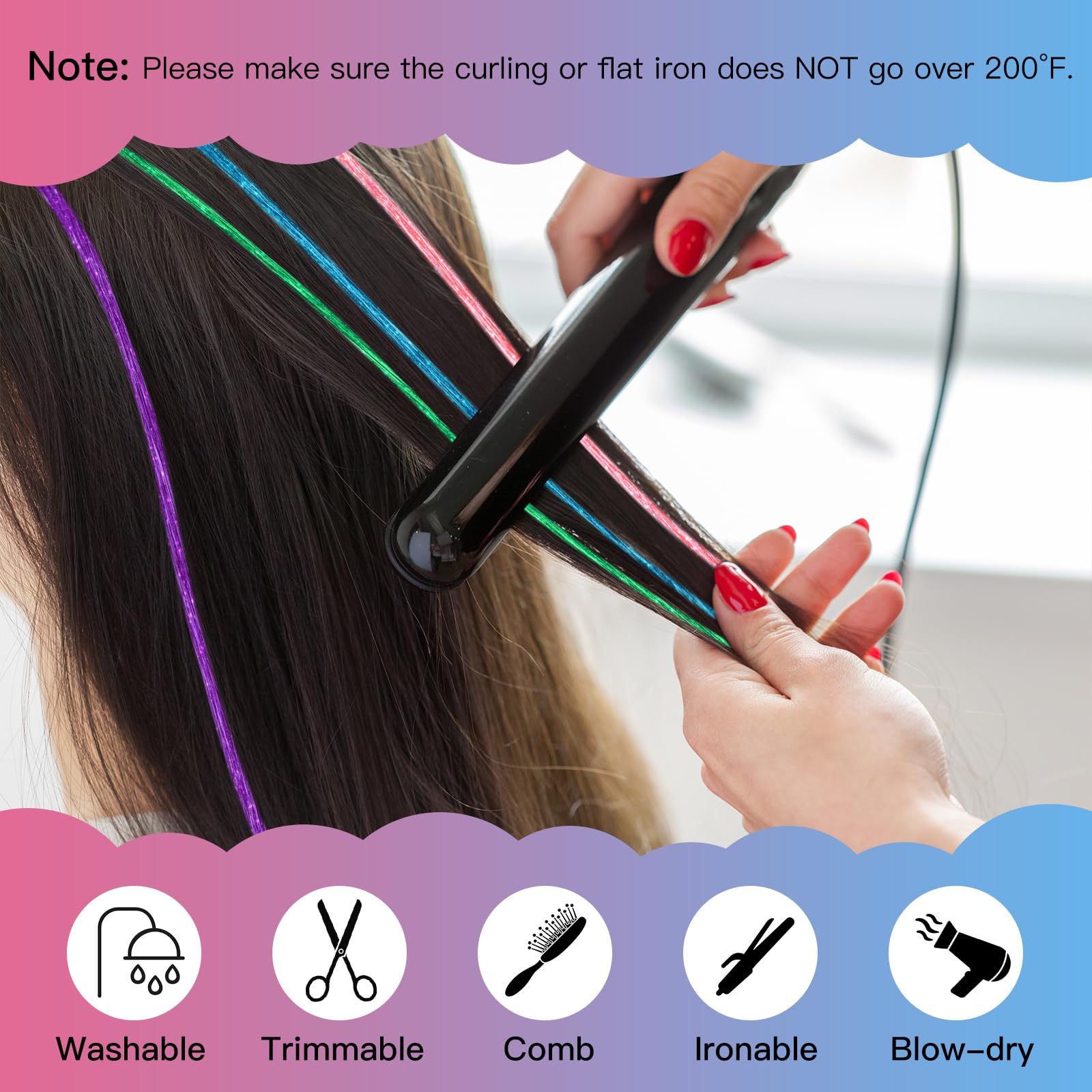 Plulon 20 Colors Hair Tinsel Kit With Tools 4000 Strands 47 Inches Tinsel Hair Extensions Glitter Fairy Hair Extensions Tinsel K