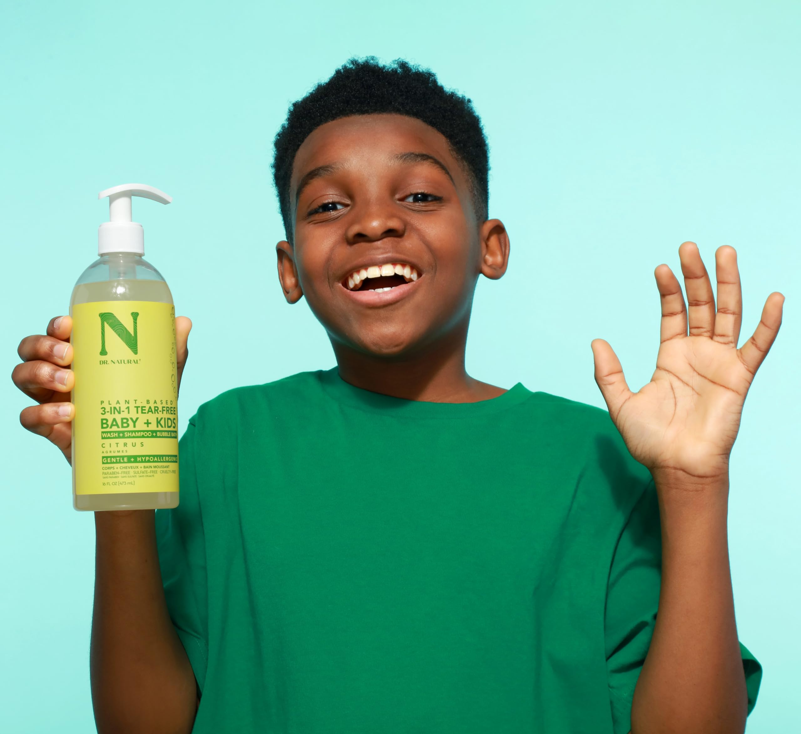 Dr. Natural 3-In-1 Tear-Free Baby Plus Kids Soap, Citrus, 16 Oz - Plant ...