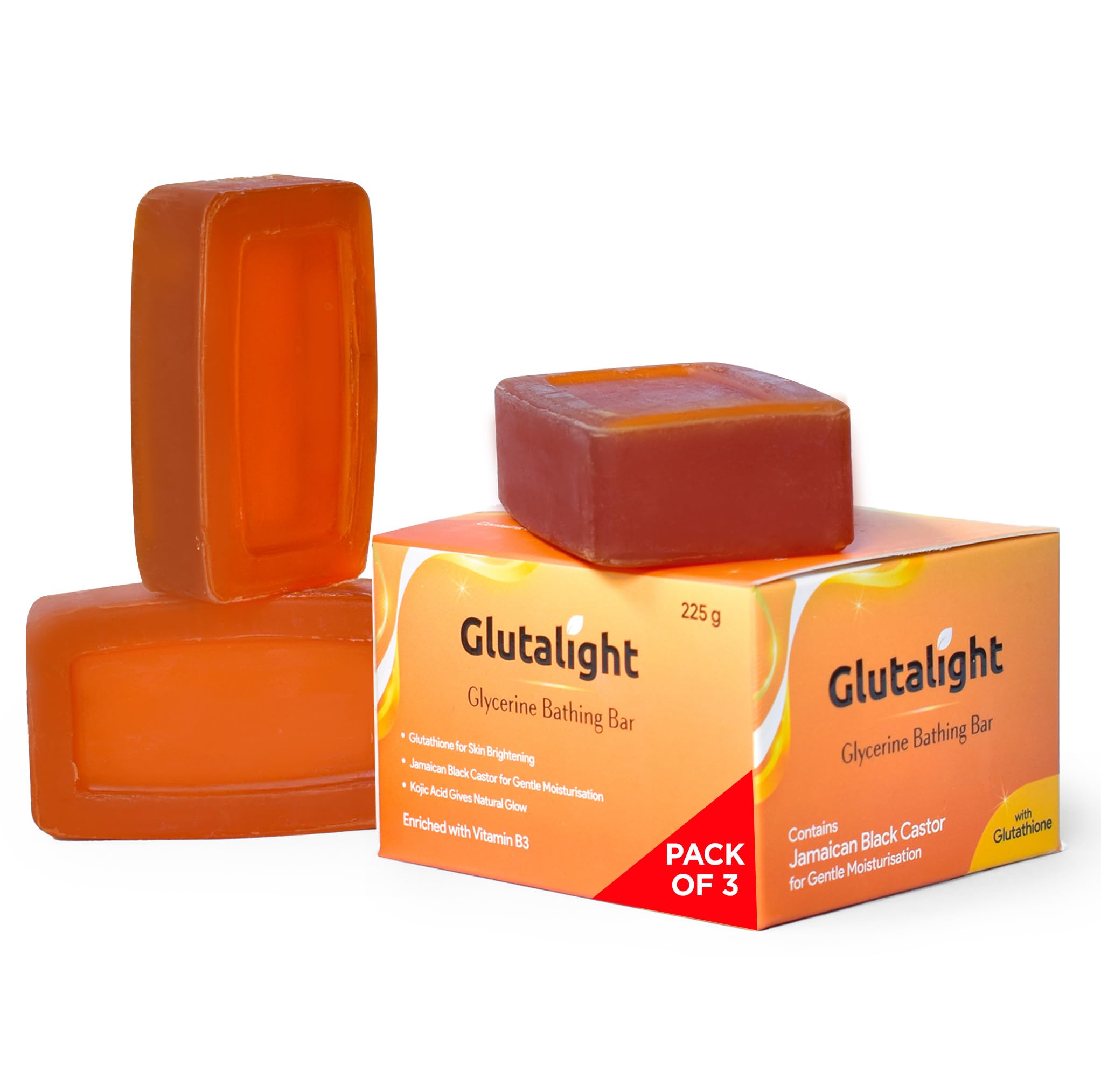 Glutalight Glutathione & Glycerine Soap With Kojic Acid For Radiant Skin |Enriched With Black Castor Oil|Ideal For Winter Drynes