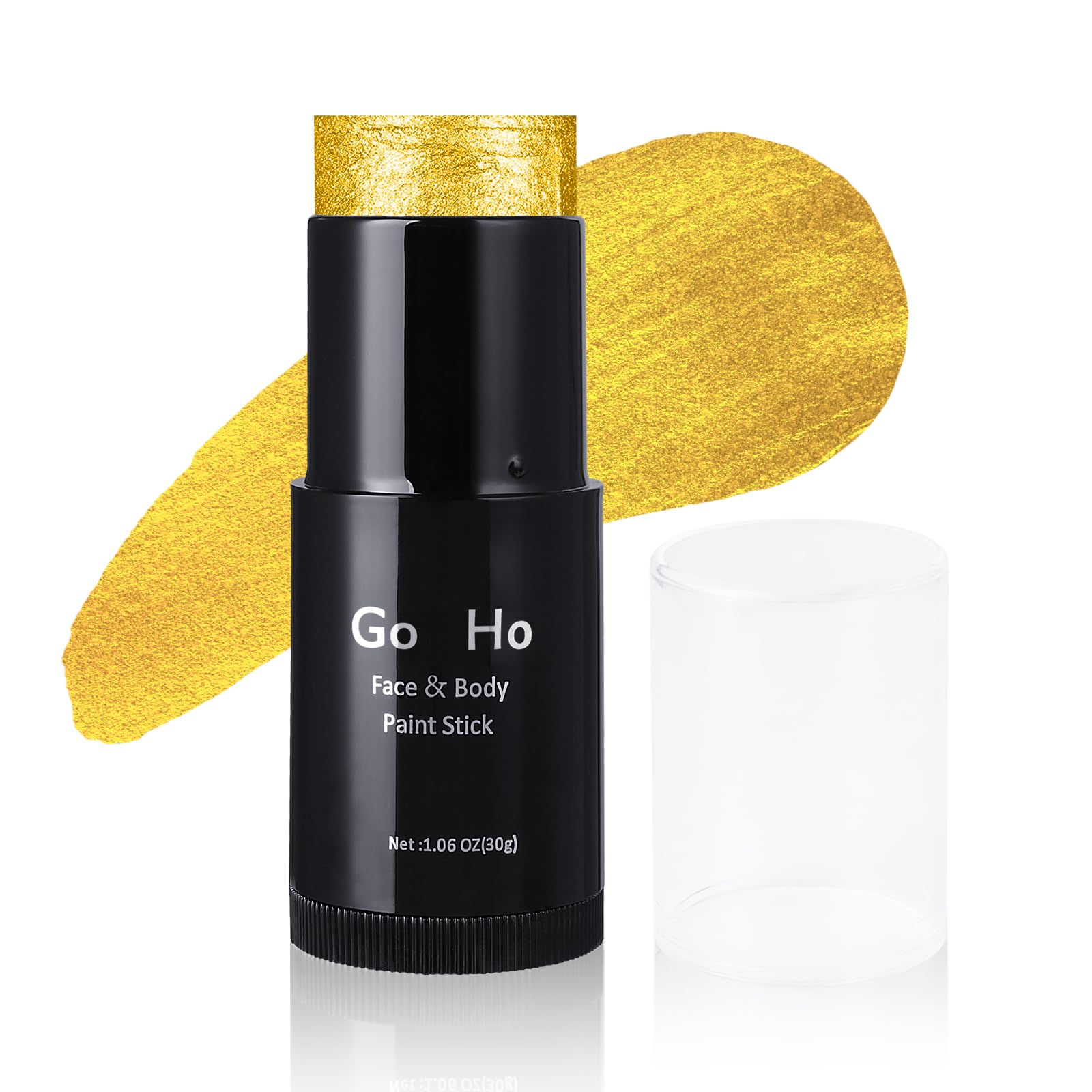 Go Ho Cream-Blendable Gold Face Paint (1.06 Oz),Waterproof Gold Face Paint Stick For Halloween Cosplay Zombie Vampire Skeleton C