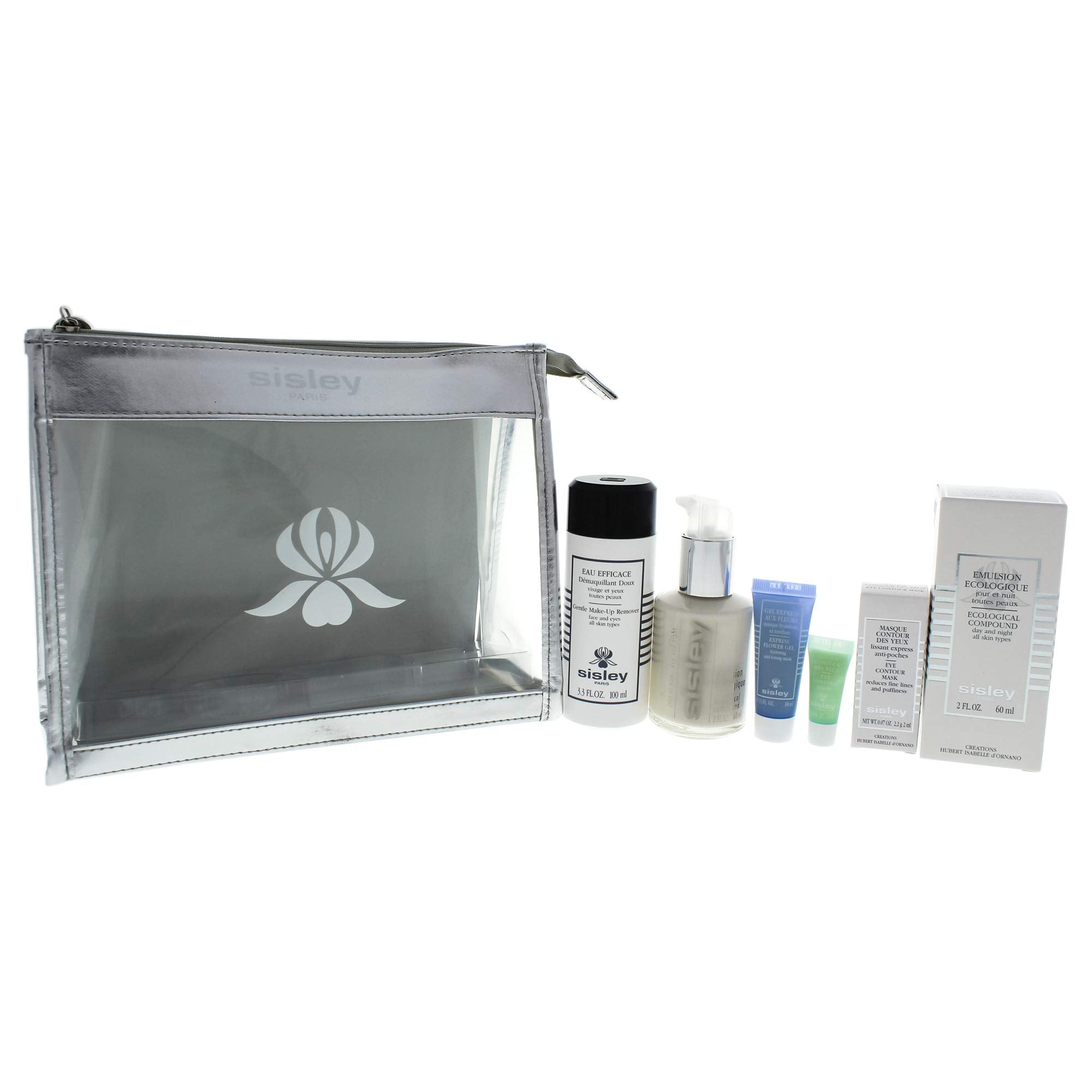 Sisley Weekend Must-haves Kit By Sisley for Unisex - 4 Pc 0.33oz Express Flower Gel, 3.3oz Eau Efficace Gentle Makeup Remover, 2