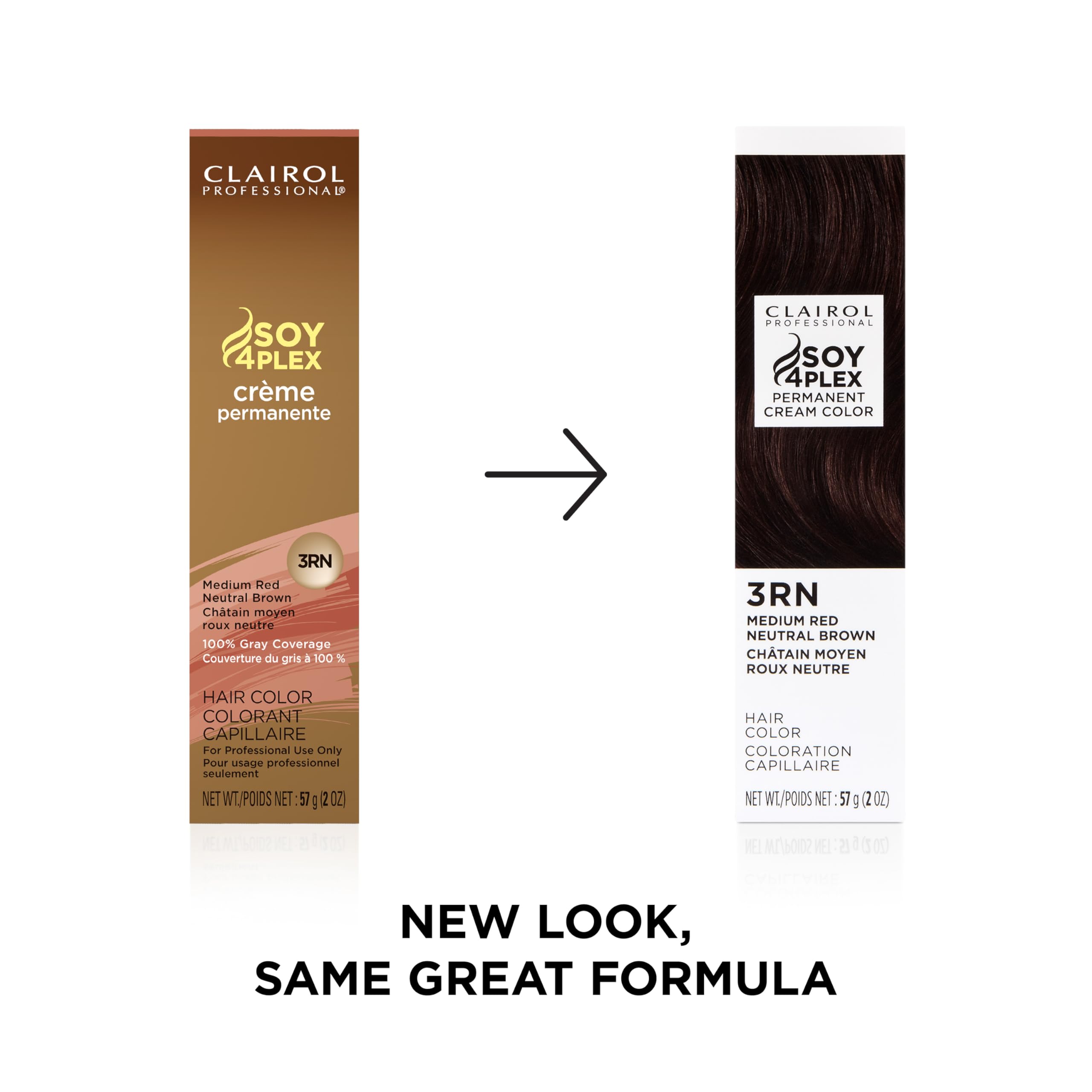 Clairol Professional Crme Permanente, 3Rn Med Red Neutral Brown, 2 Oz. - Packaging May Vary