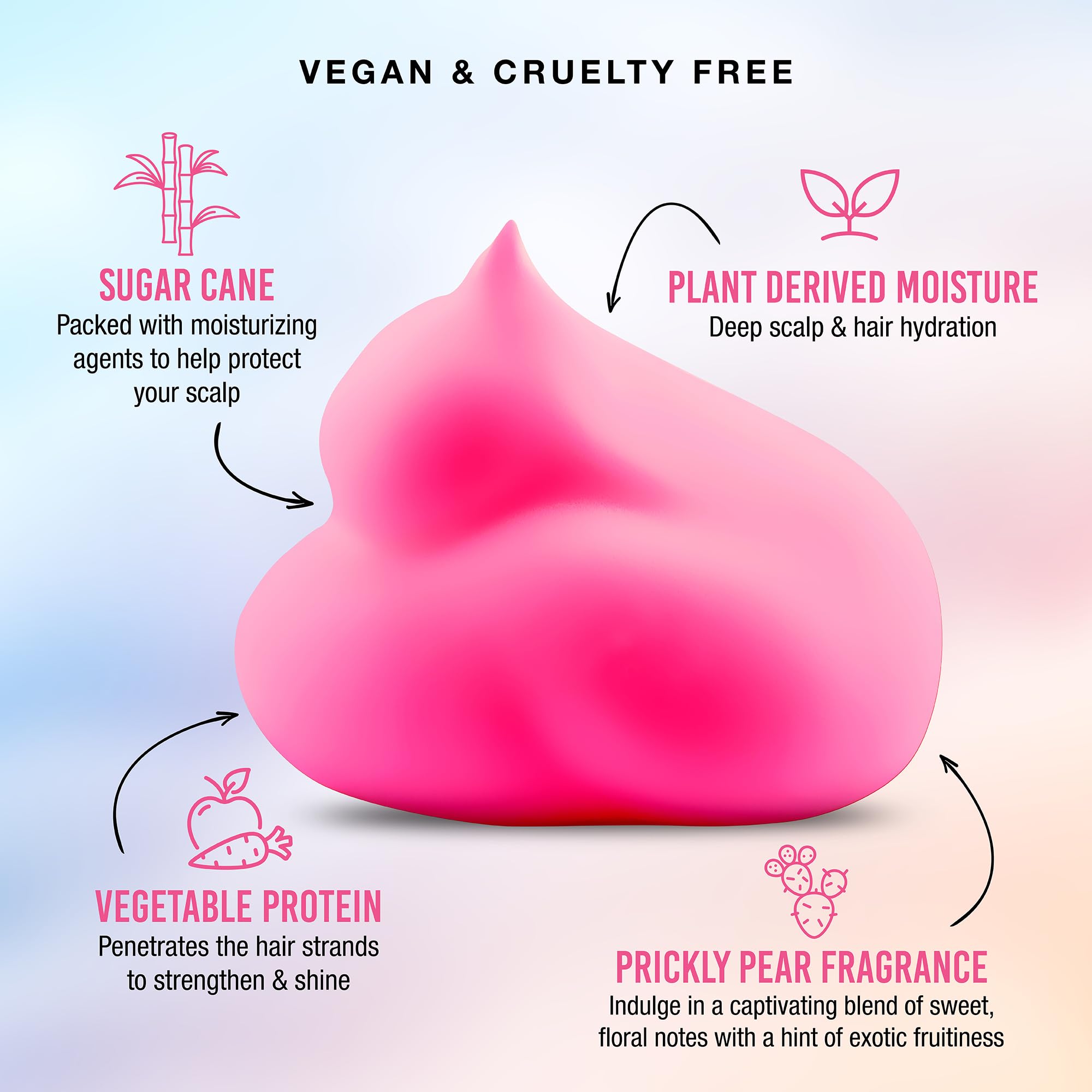 Punky Sugar Cloud, Semi-Permanent Foaming Hair Color, CandyFloss, 6 fl oz.