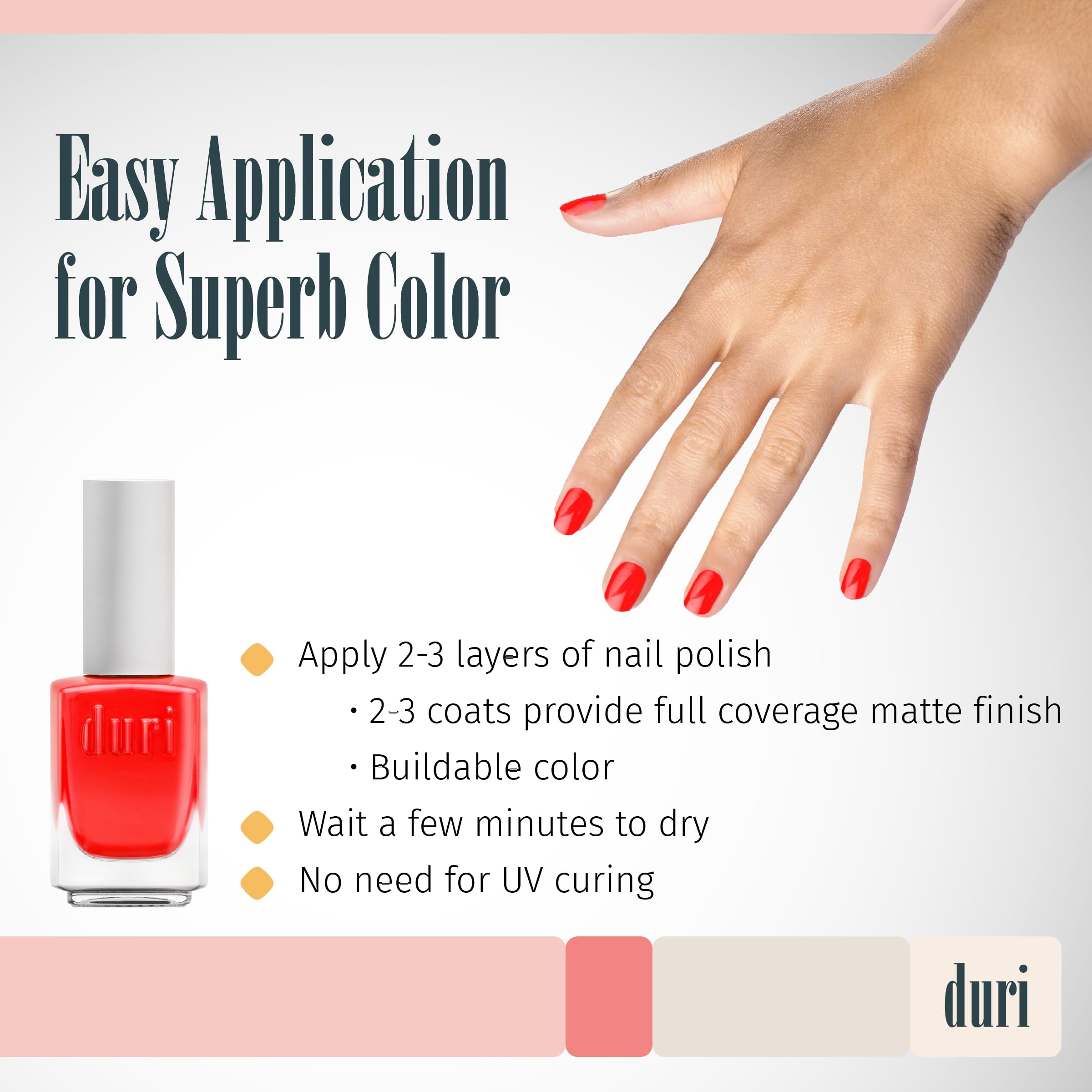 Duri 645N Windy City Roar, Neon Orange Nail Polish
