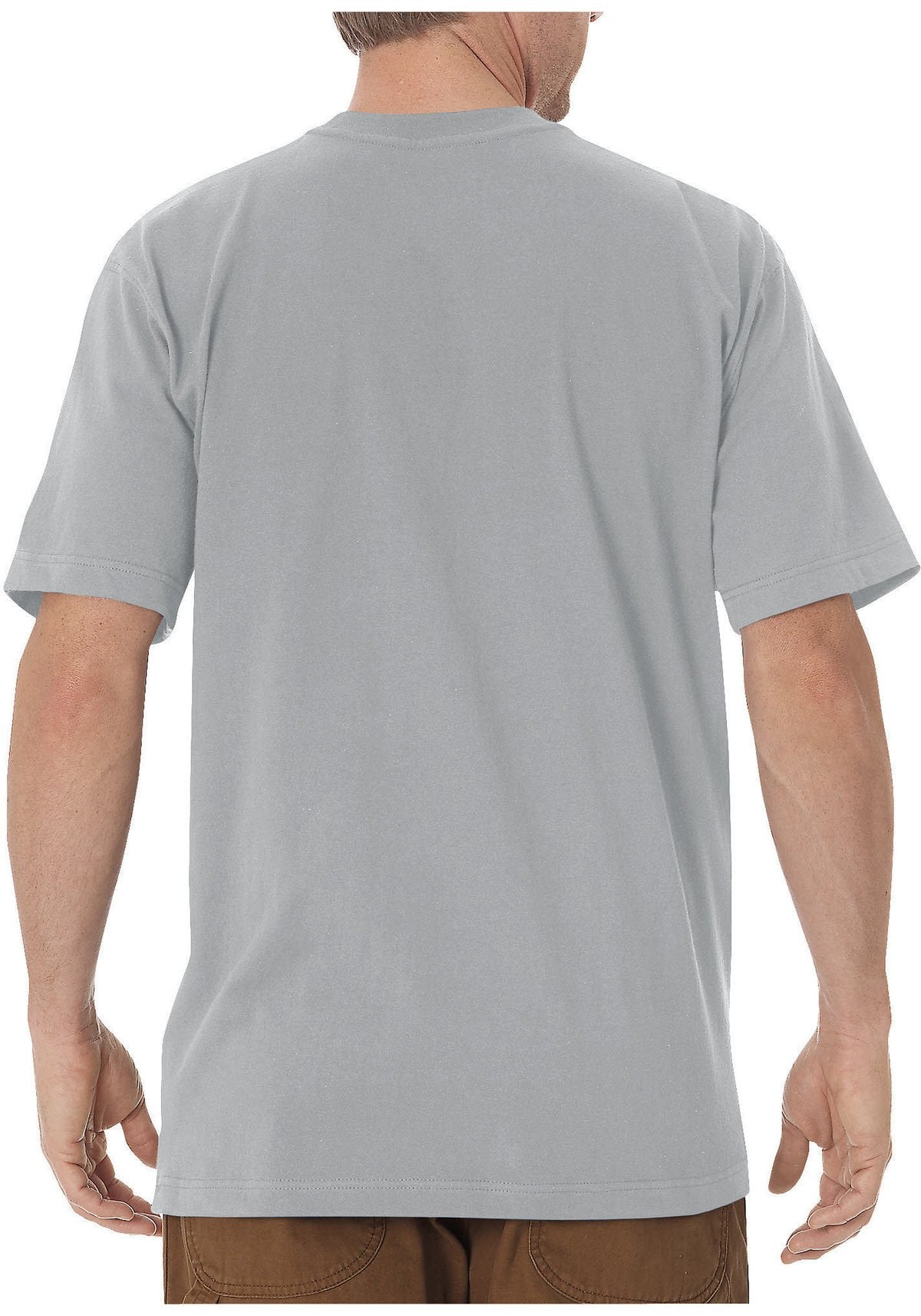 Dickies Mens Short-Sleeve Pocket T-Shirt Heather gray ,Large- Tall