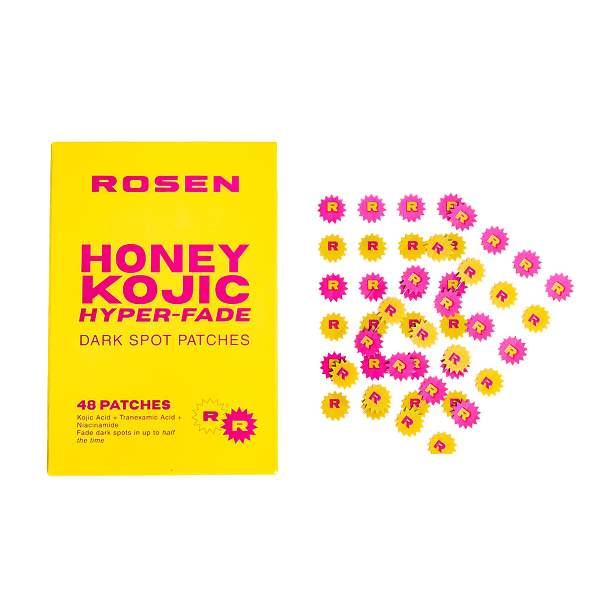 ROSEN Honey Kojic HyperFade Dark Spot Patches with Tranexamic Acid, Azelaic Acid & Niacinamide for Acne Scars, Hyperpigmentatio