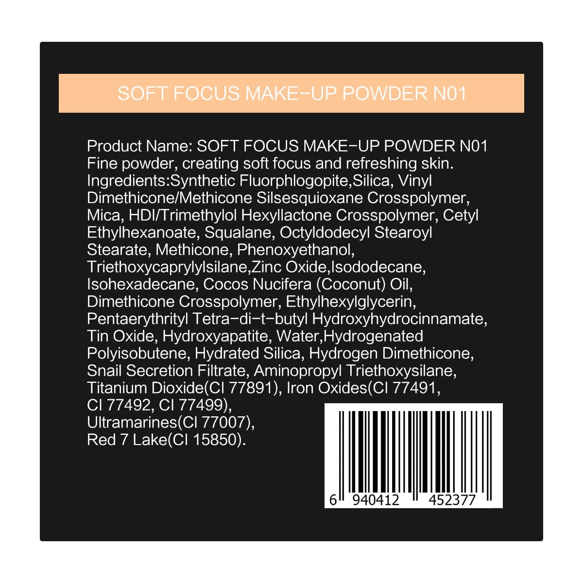 Carslan Soft Focus Loose Setting Powder, Lightweight Setting Powder, Oil Control, Shine Free Face Powder, 24H Longlasting Talc F