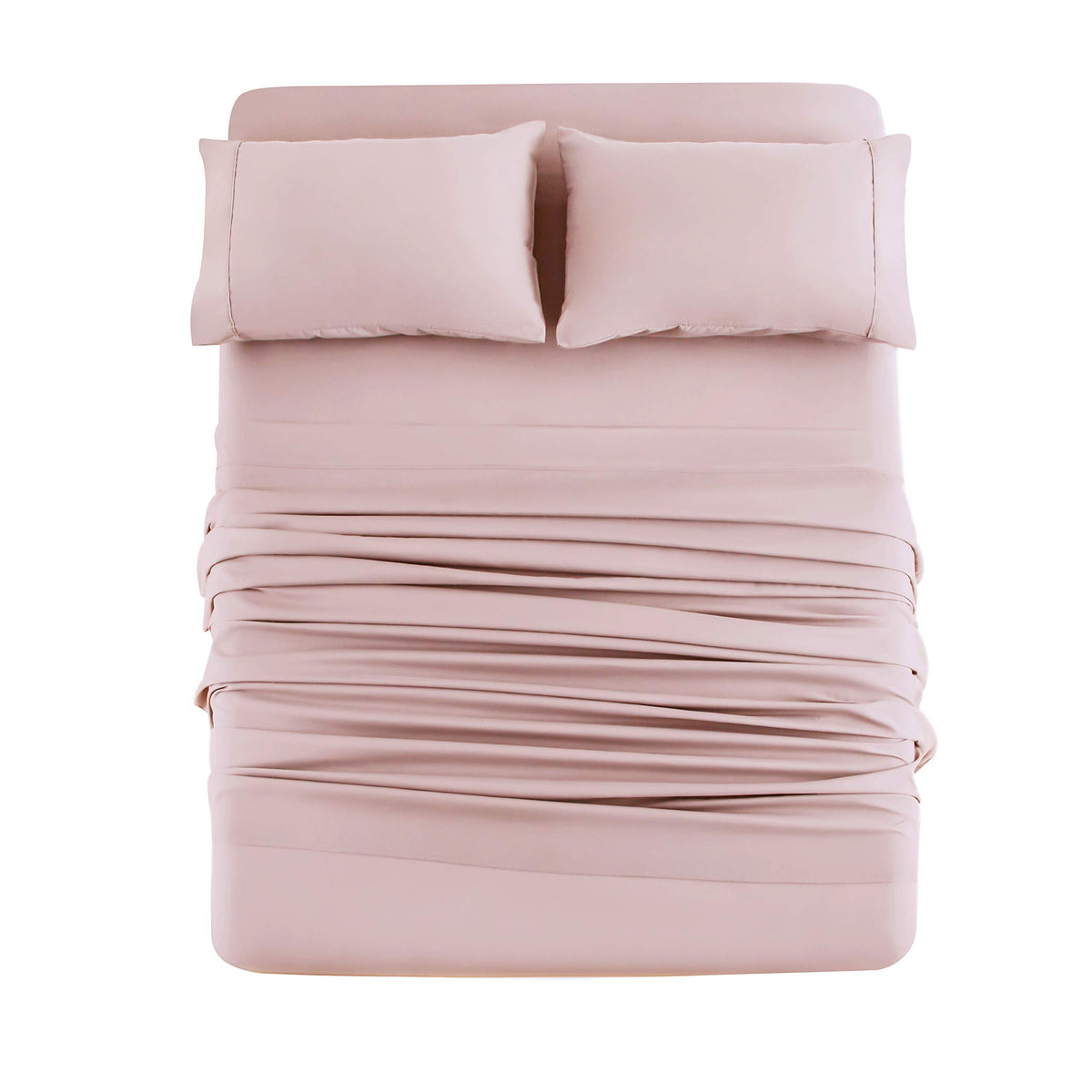Mohap Bed Sheet Set 4 Piece Bedding Double Brushed Microfiber 1800 Soft Bedding Easy care Full Pink
