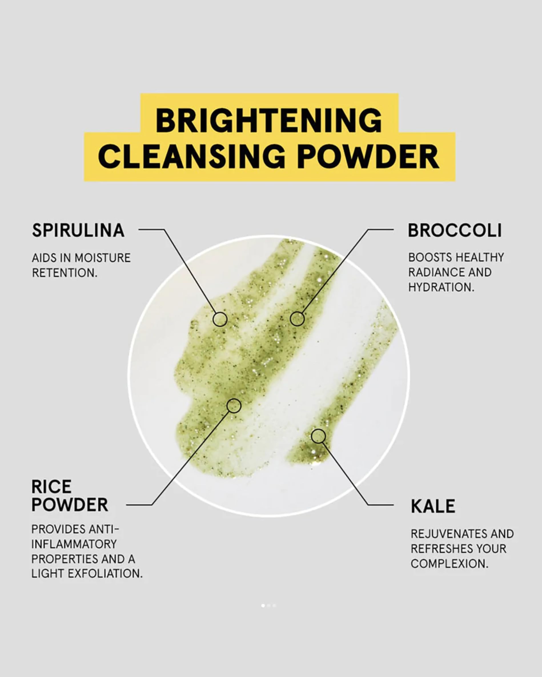 Acure Brightening Cleansing Powder - Concentrated Cleanser, Moisture Retention & Refining Skins Texture - Water-Activated Cleans
