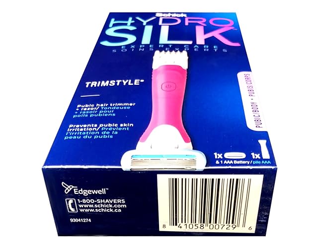 Schick Hydro Silk Trim Style Razor & Bikini Trimmer, 1 Count, Model 0729, Ideal for Sensitive Skin
