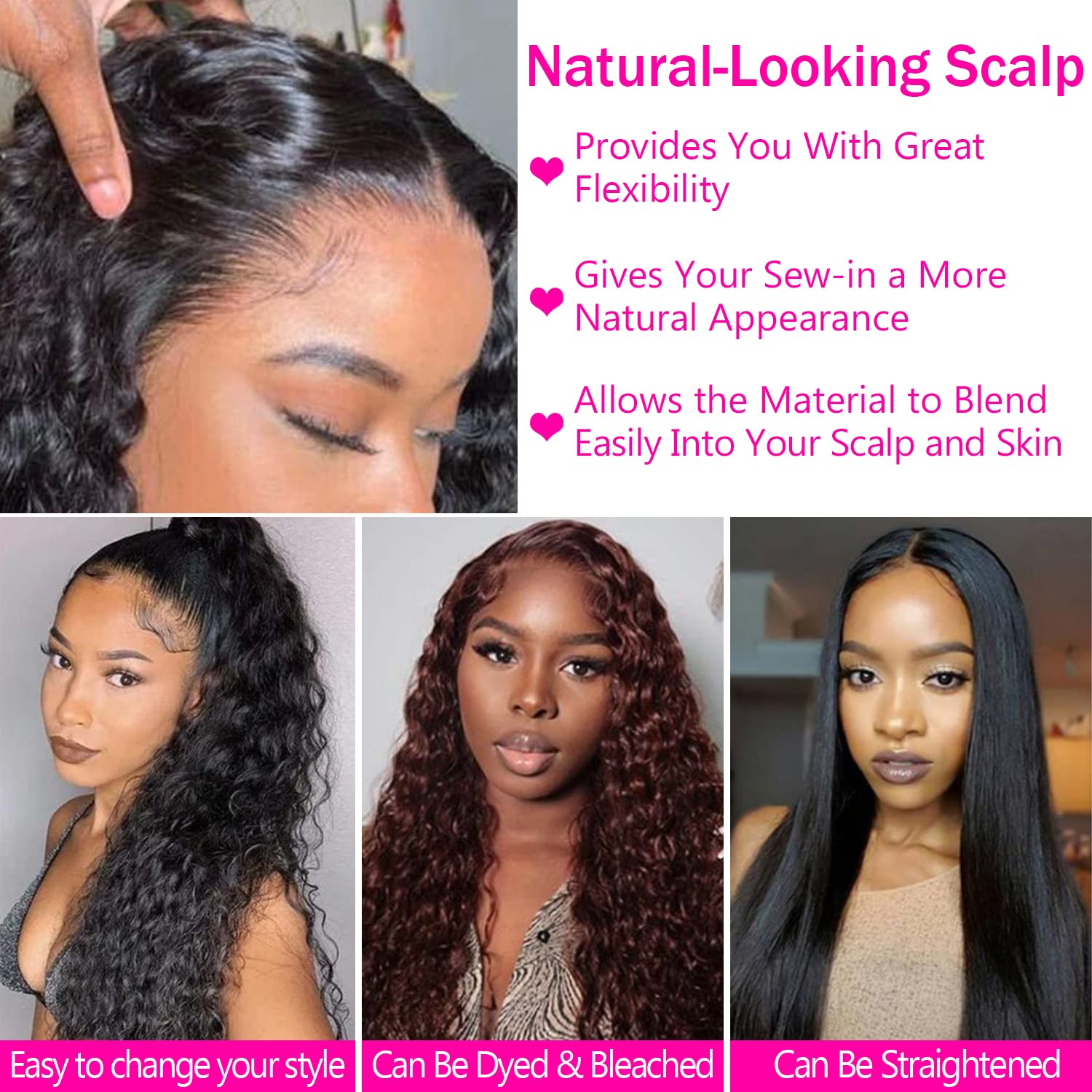 Selina Water Wave Closure Lace Closure 4X4 Lace Closure Human Hair Closure Curly 100% Unprocessed Human Hair Free Part Closure S