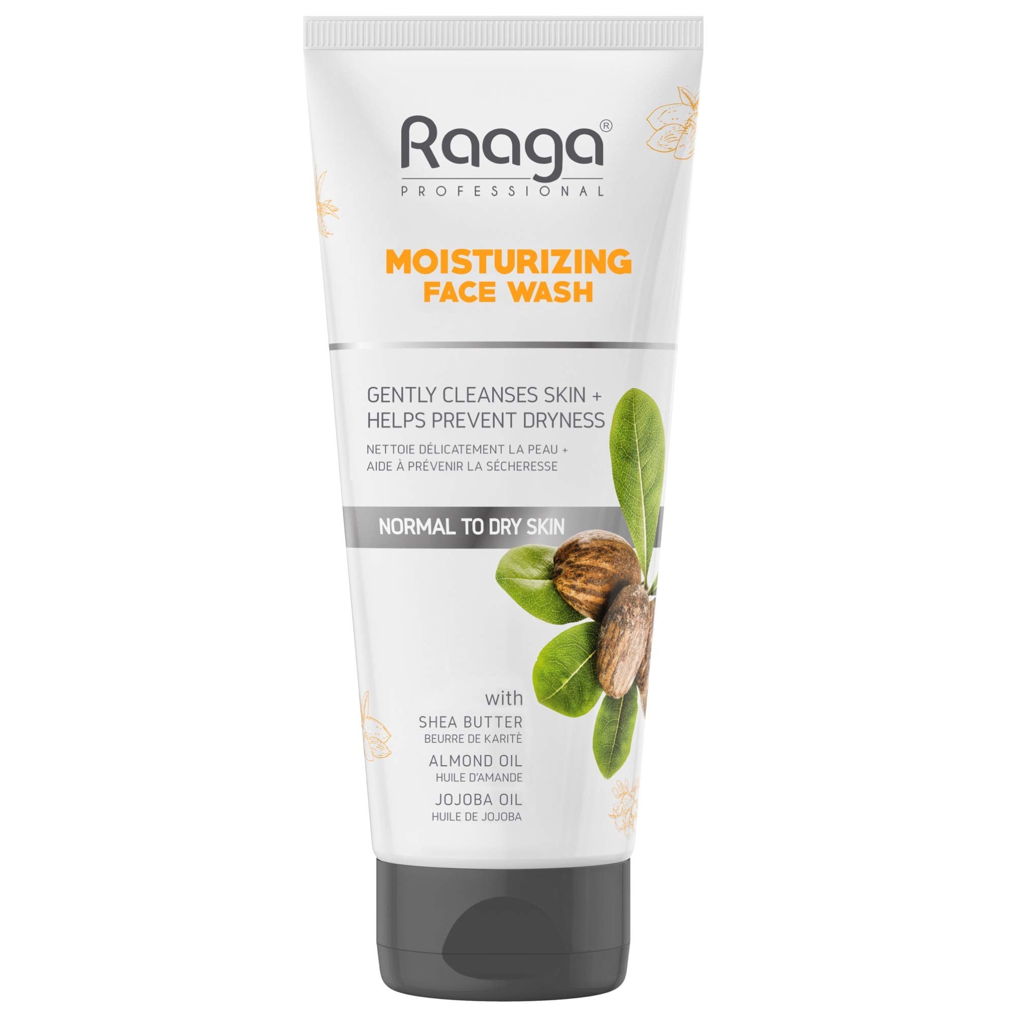 Raaga Professional Moisturizing Facewash, With Shea Butter, Jojoba And Almond Oil, 80Ml, Gently Cleanses Skin, Removes Dirt And 