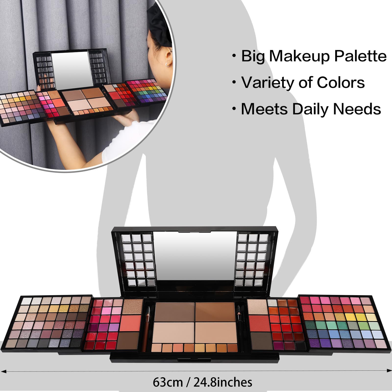 Charmcode All In One Makeup Kit, Makeup Kit For Women Full Kit, Make Up Valentine'S Day Gift Set For Teen Girls- Eyeshadow Palet