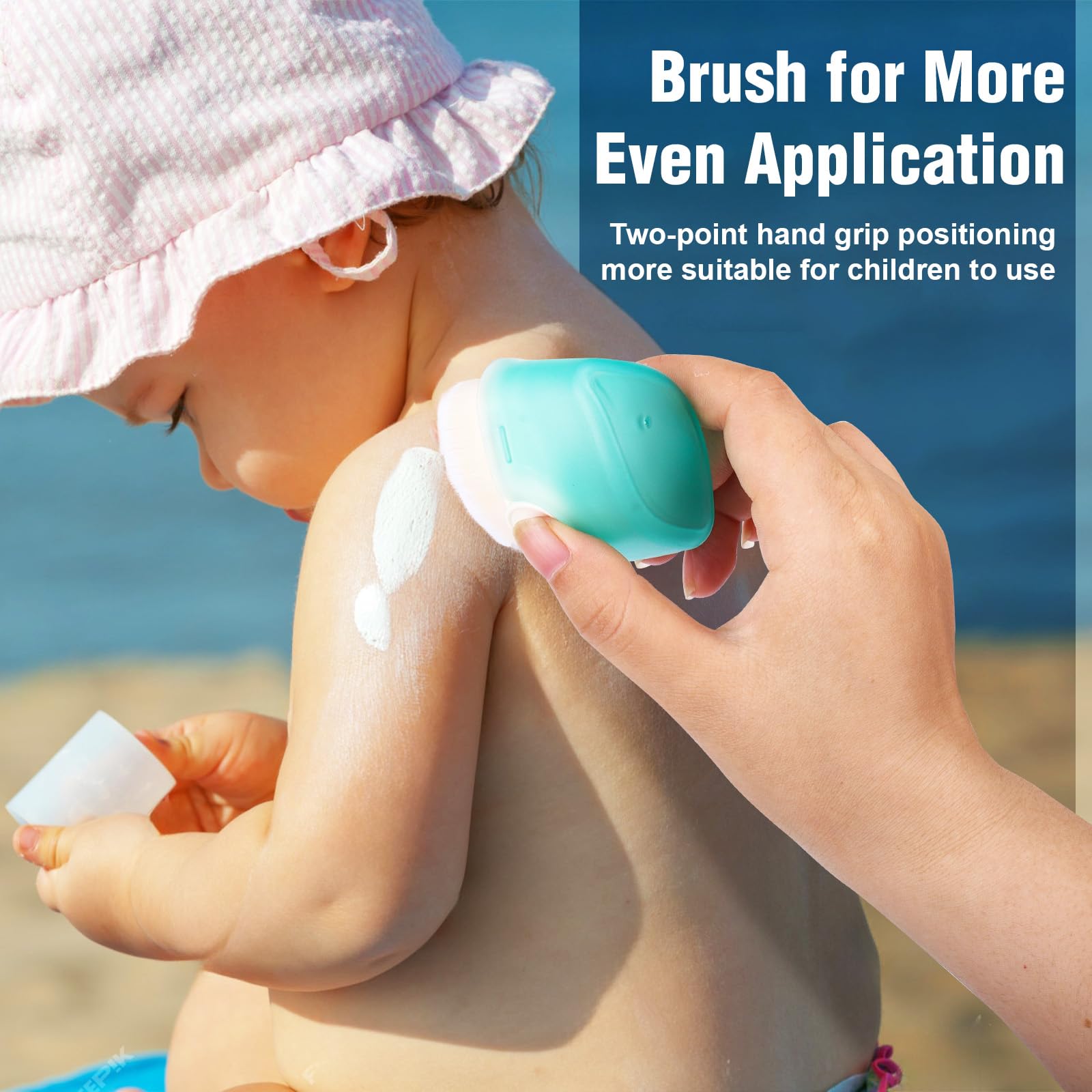 Mity Rain Sunscreen Applicator For Kids, 3Pcs Sunscreen Roller Bottle And Sunblock Buddy Brush Set, Buddies Sunscreen Applicator