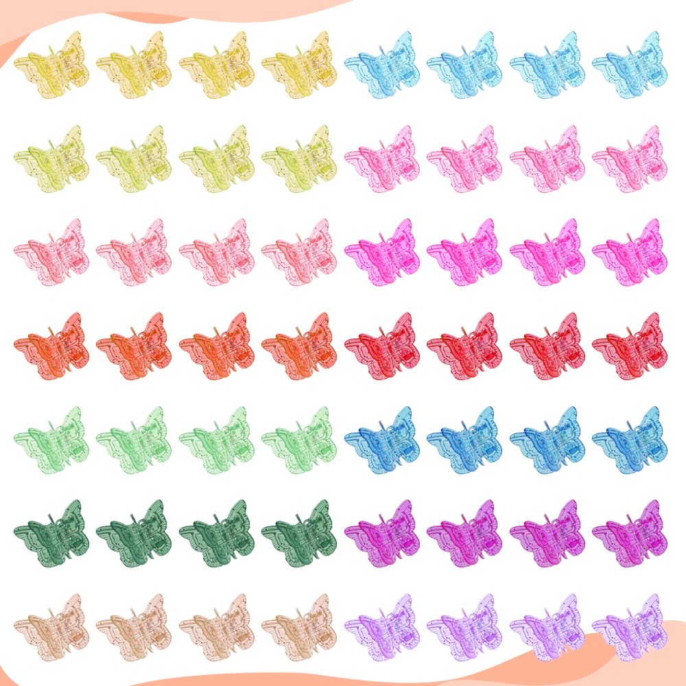 Ahoney 60PCS Mini Butterfly Hair Clips for Hair with Box Glitter 90s Y2k Hair Accessories for Girls Women 10