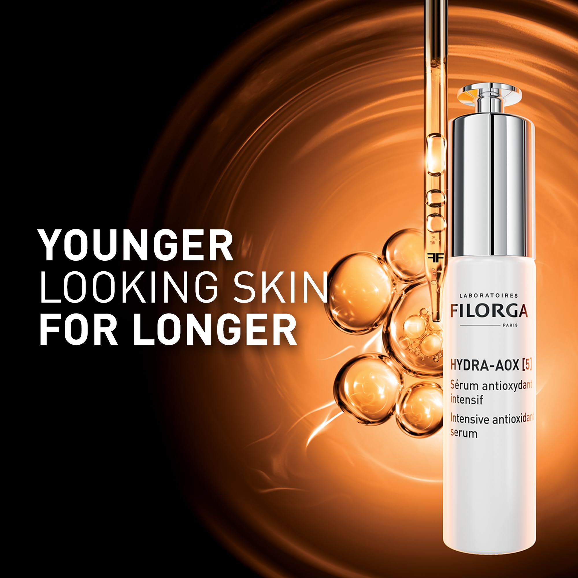 Filorga Hydra-AOX [5] Antioxidant Vitamin C Face Serum, 5 Powerful Antioxidants Including Vitamin C, E, and B3 Smooth and Protec